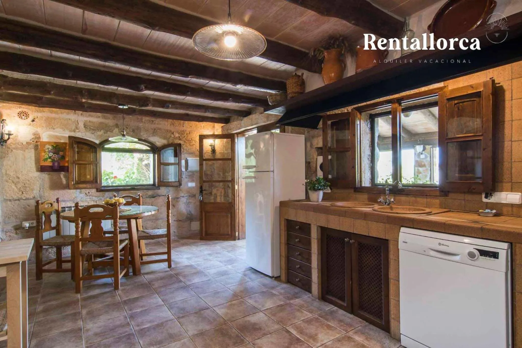 Kitchen or kitchenette in Finca Comteses Petit by Rentallorca
