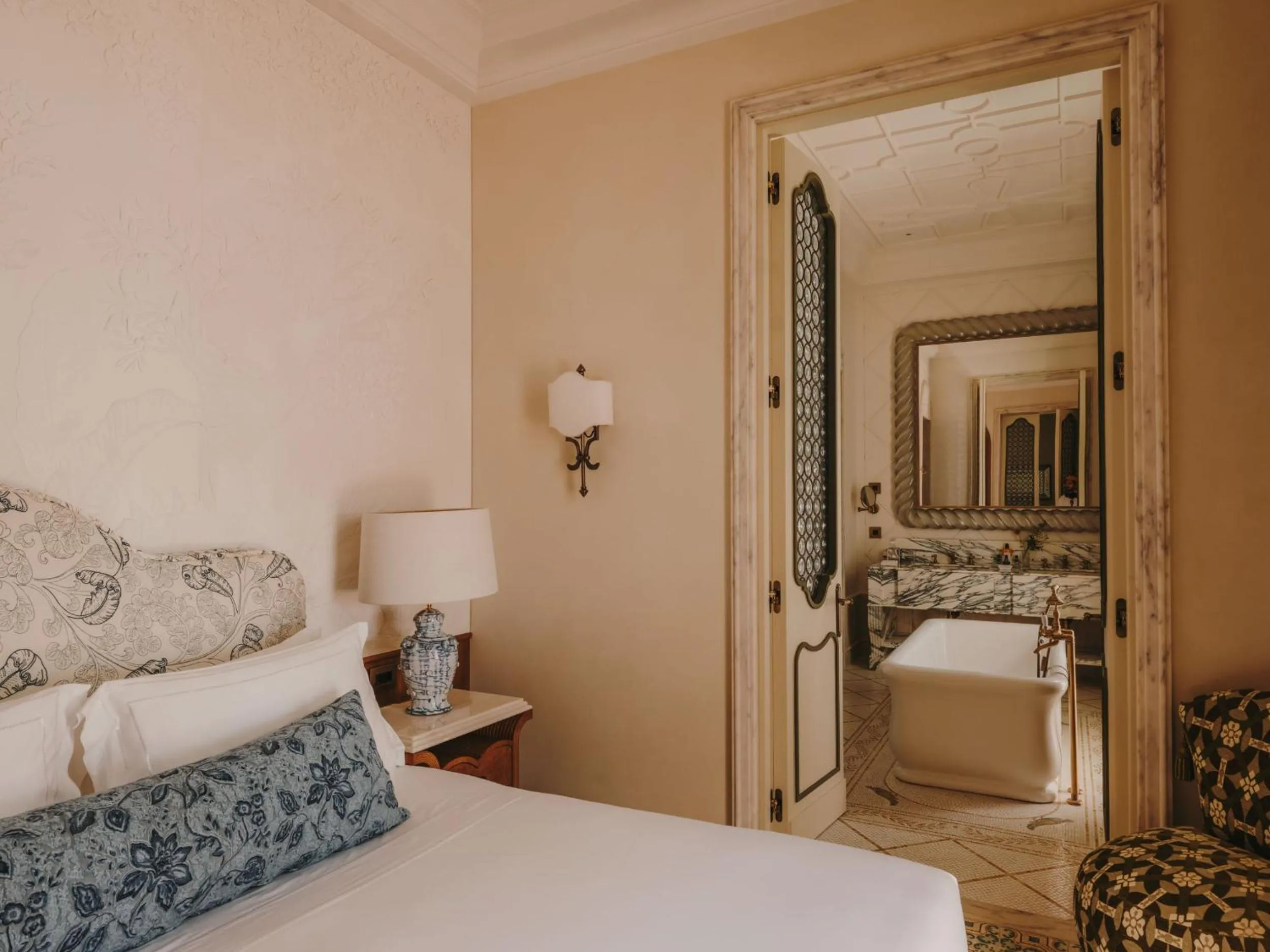 Bed in Grand Hotel Timeo, A Belmond Hotel, Taormina