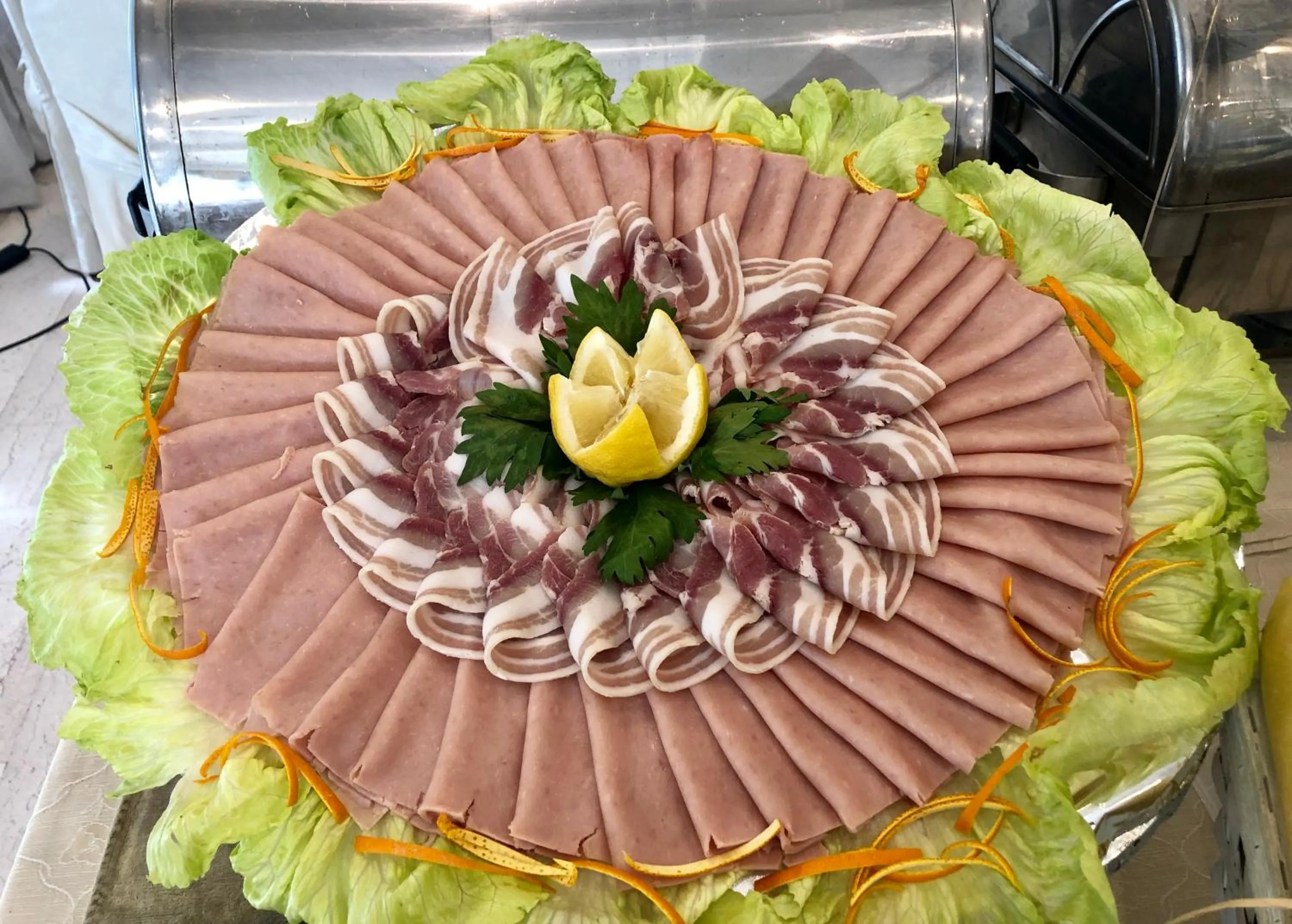 Buffet breakfast in Domizia Palace Hotel