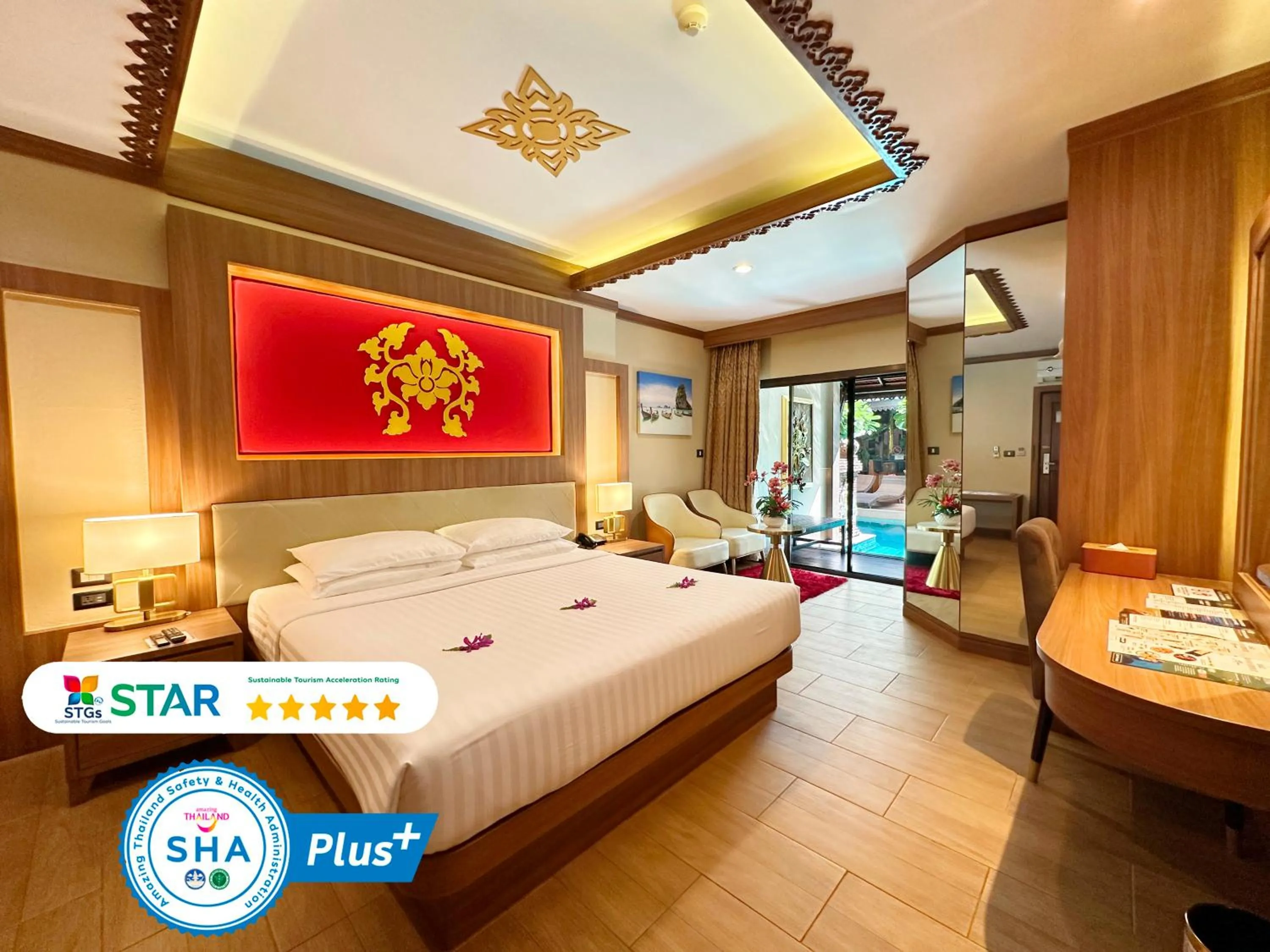 Bed in Quality Beach Resorts and Spa Patong