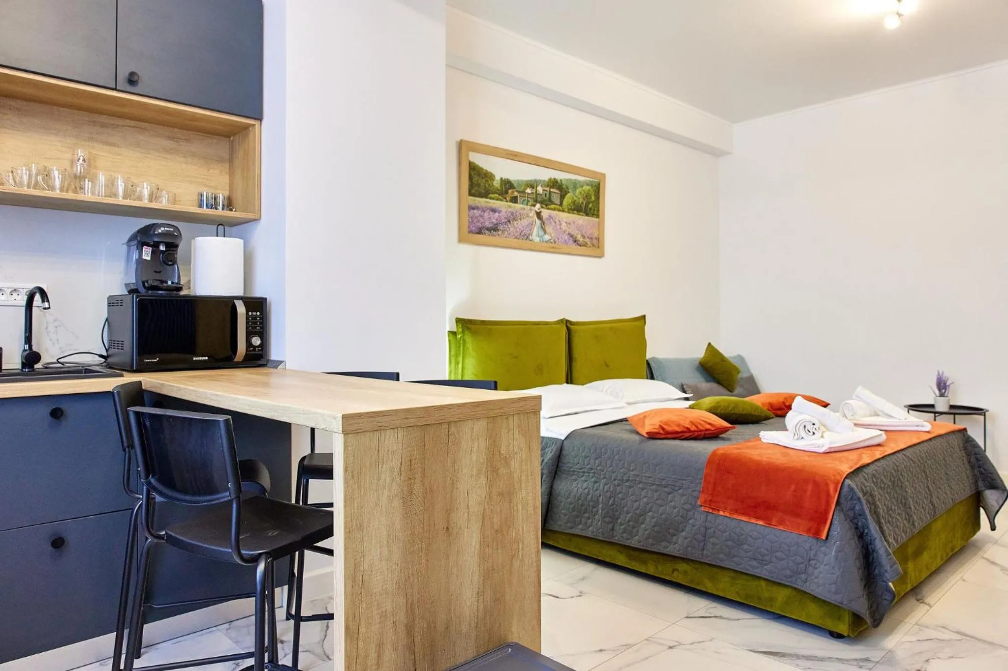 Bed in Apartamente by R S