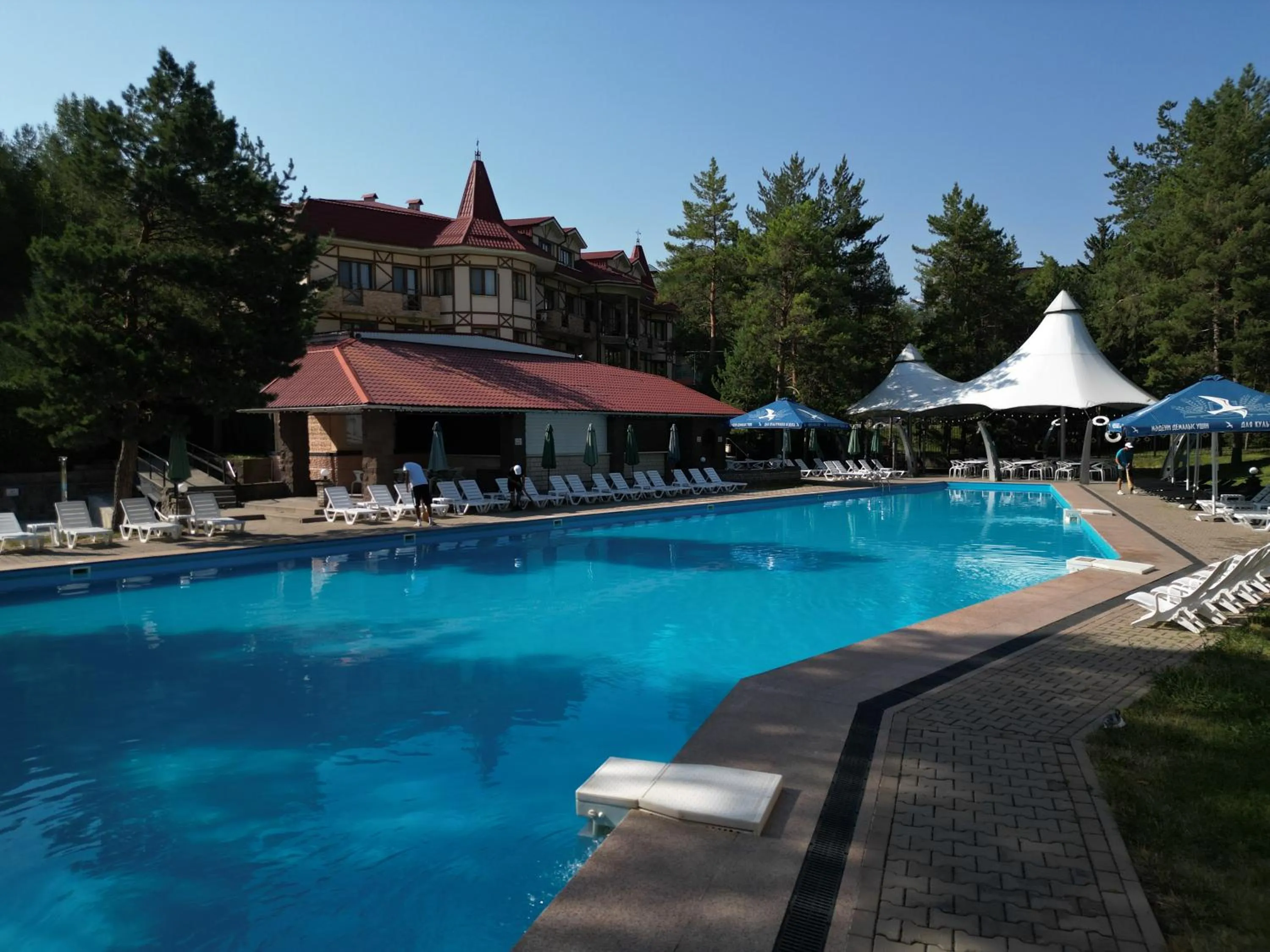 Pool view in Olympica Hotel