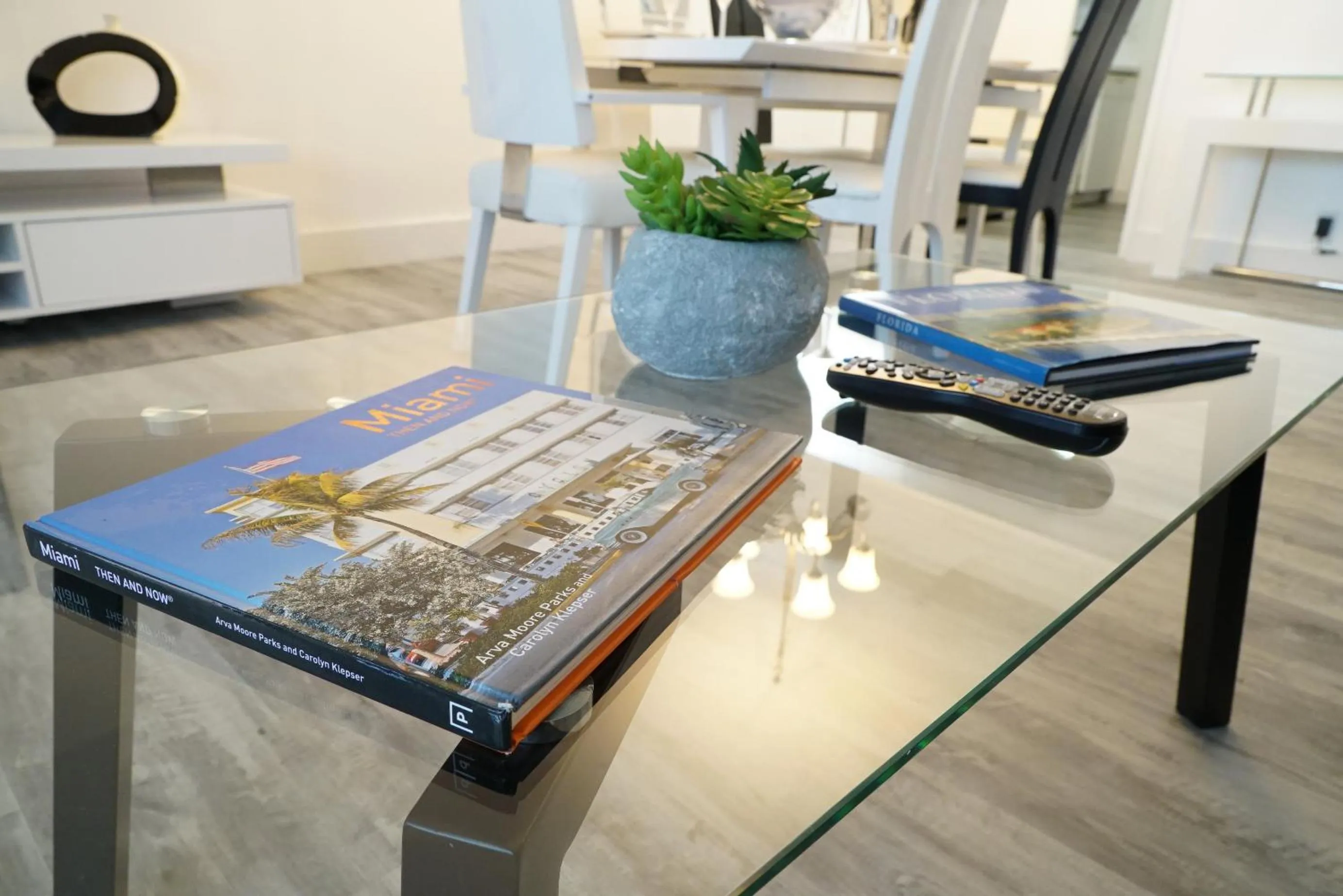 Living room in Deluxe Apartments by South Florida Vacations