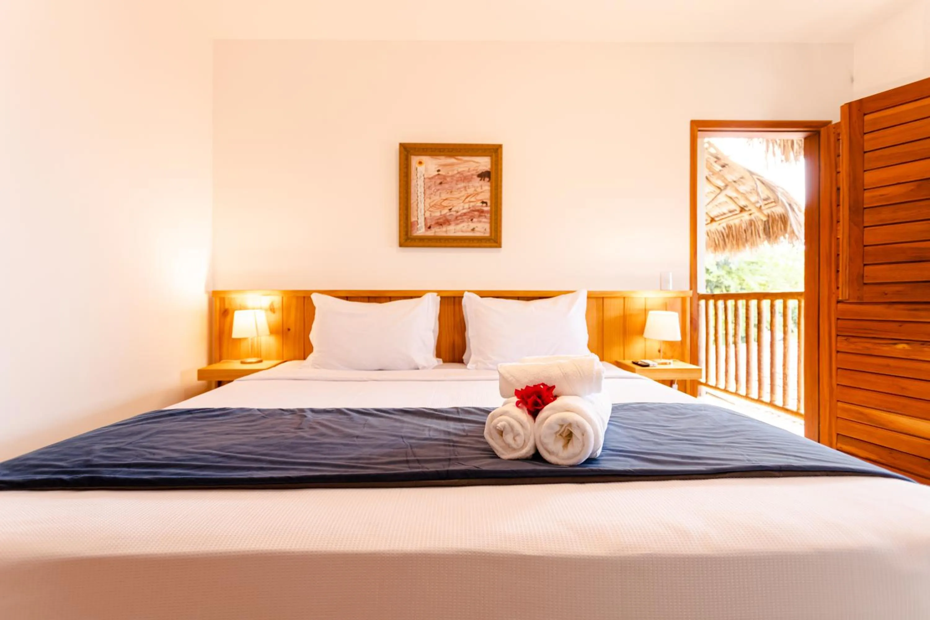 Bed in UNKUÉ POUSADA FLATS