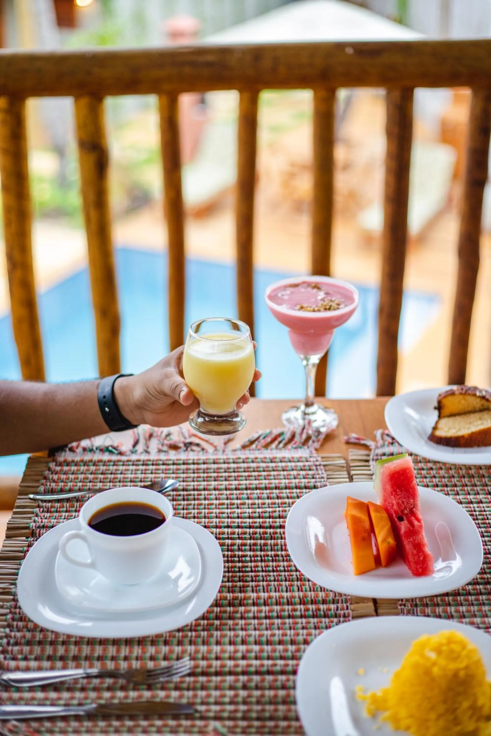 Breakfast in UNKUÉ POUSADA FLATS
