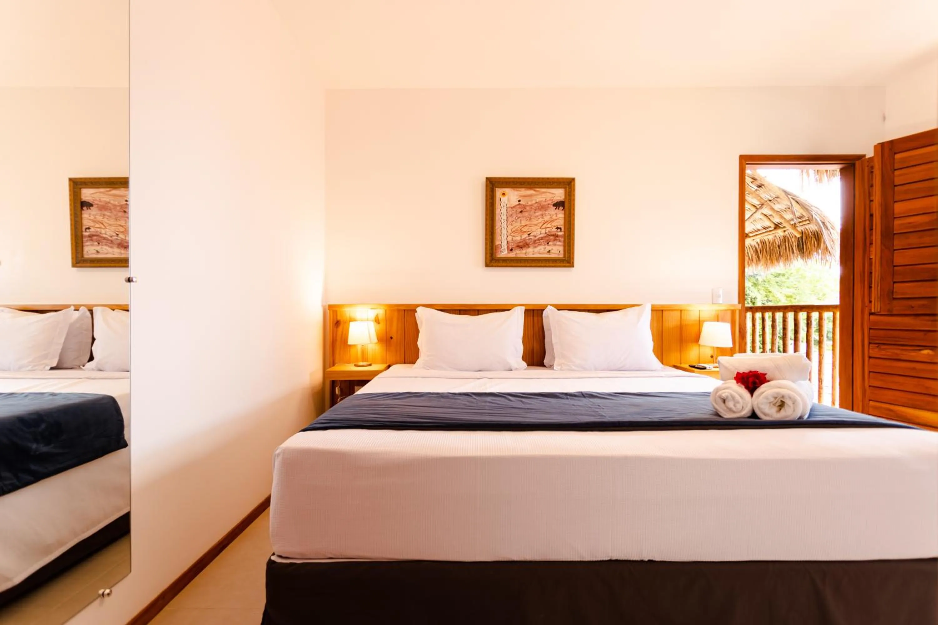 Bed in UNKUÉ POUSADA FLATS