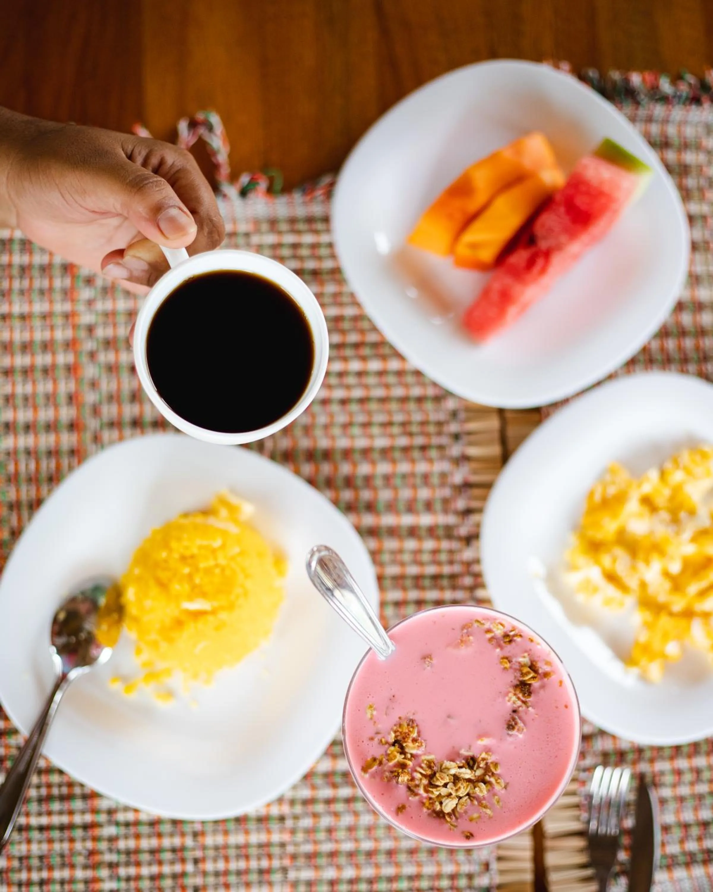 Breakfast in UNKUÉ POUSADA FLATS