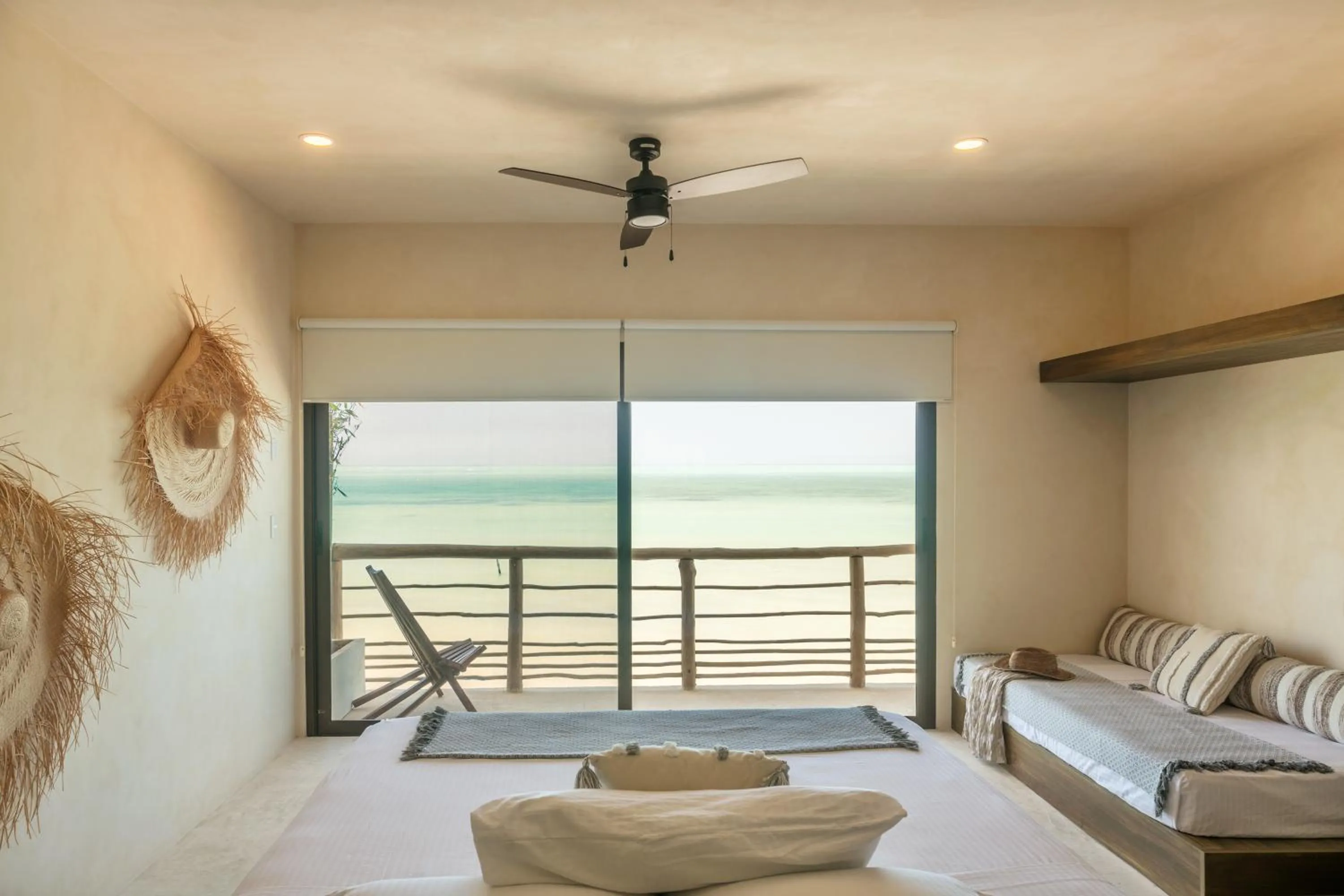 View (from property/room), Bed in Hotel Boutique Casa Muuch Holbox