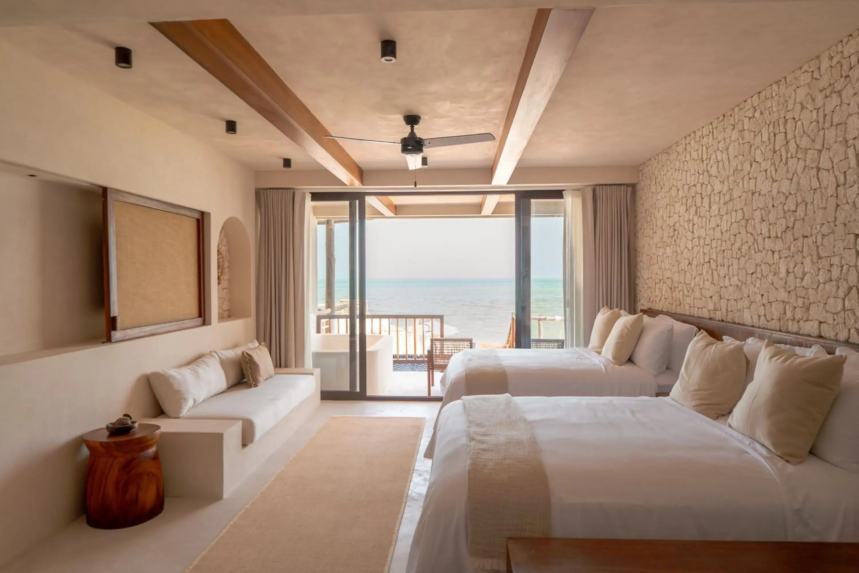 View (from property/room), Bed in Hotel Boutique Casa Muuch Holbox View (from property/room), Bed in Hotel Boutique Casa Muuch Holbox