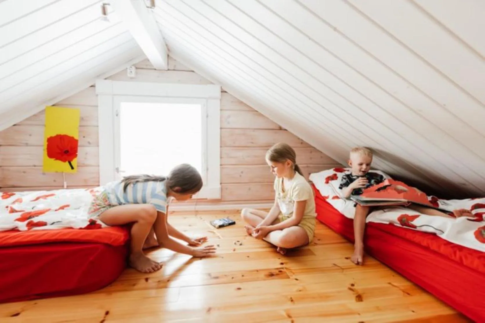 Bed in Pikku Torppa Cottage