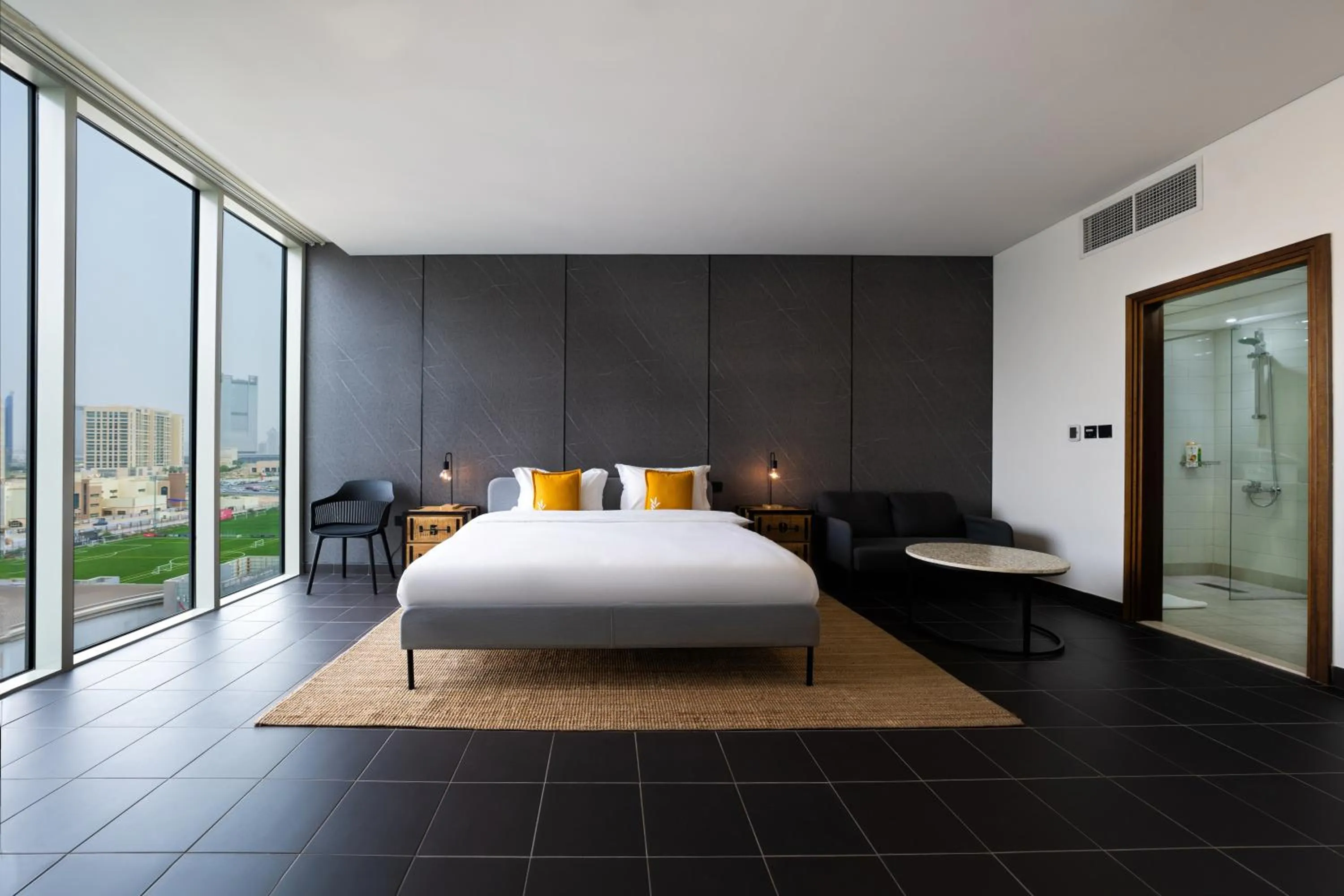 Bed in Emirates Sports Hotel, Dubai Sports City