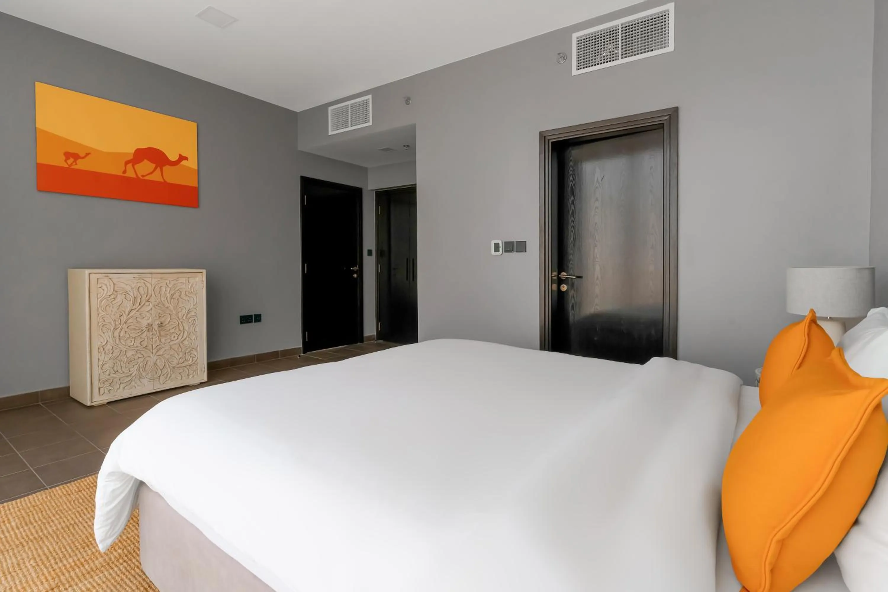 Bed in Emirates Sports Hotel, Dubai Sports City