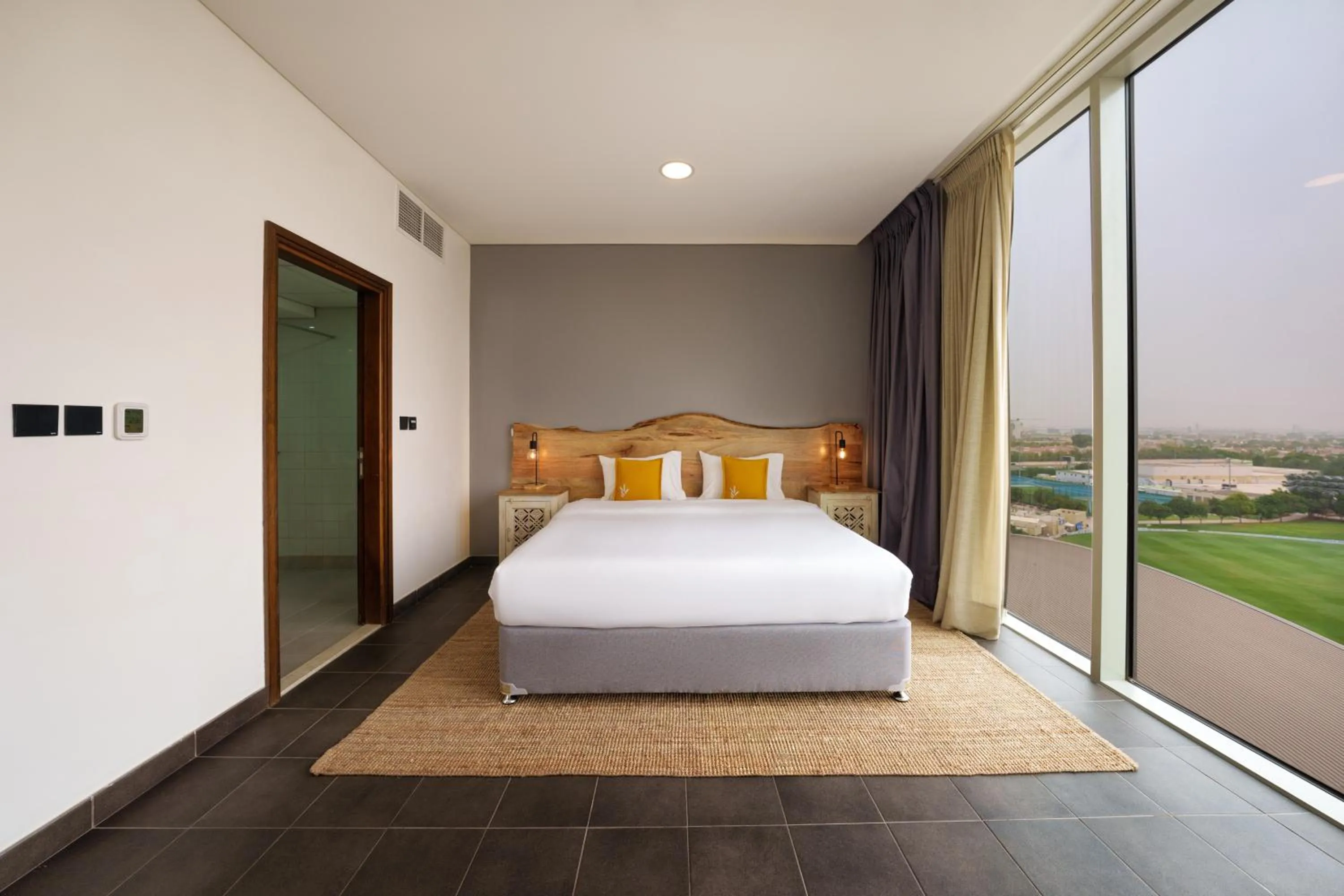 Bed in Emirates Sports Hotel, Dubai Sports City