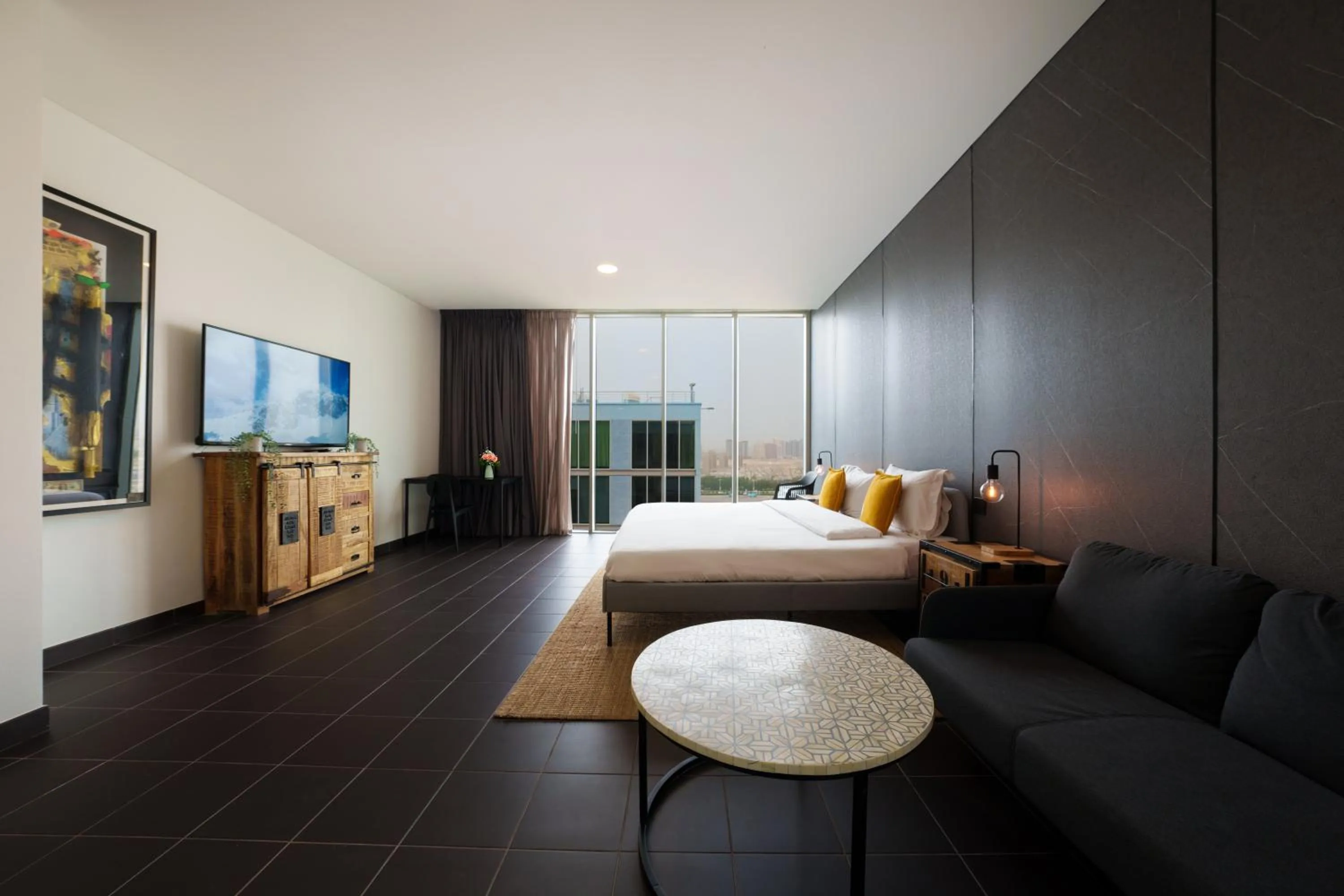 TV and multimedia, Bed in Emirates Sports Hotel, Dubai Sports City