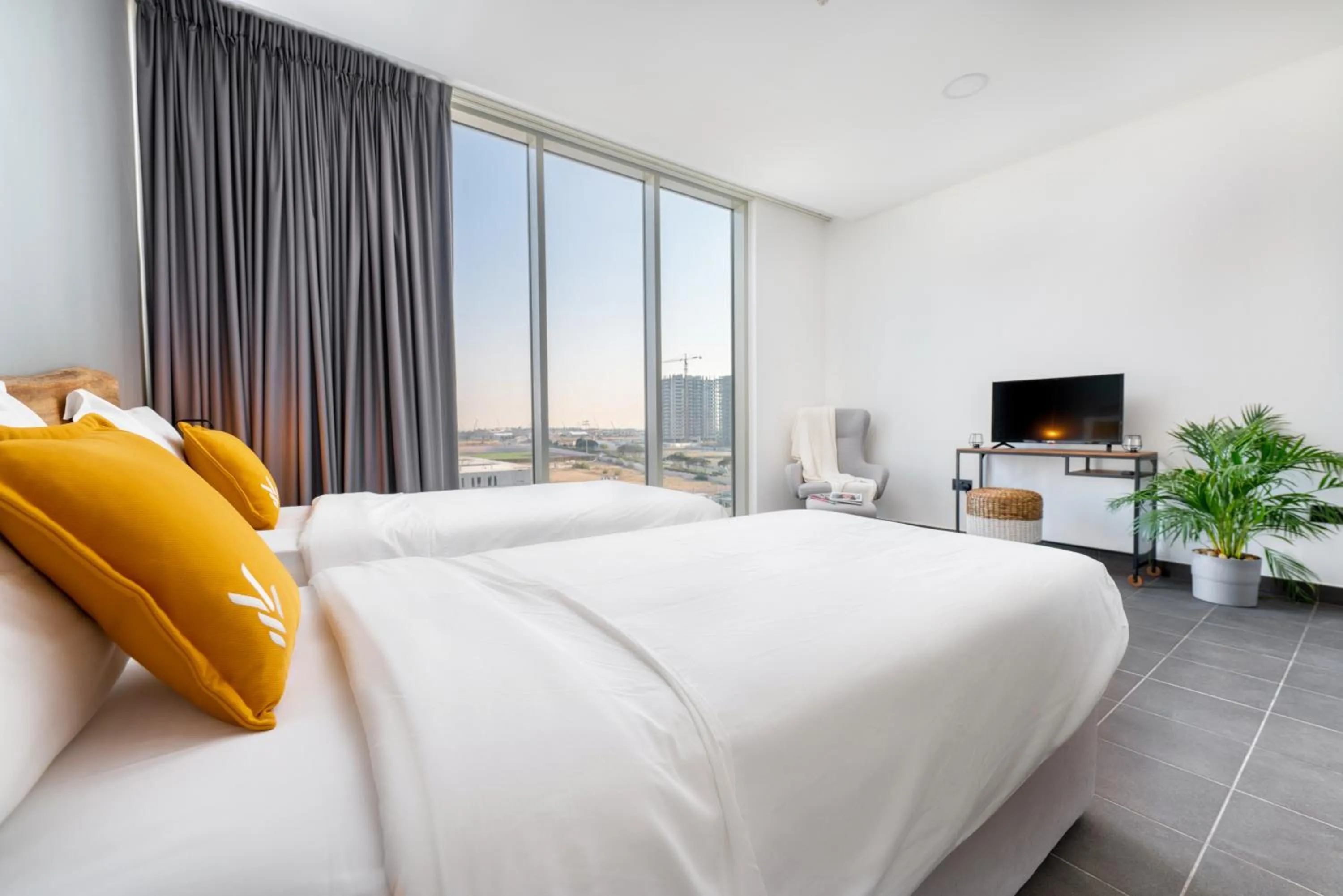 Bed in Emirates Sports Hotel, Dubai Sports City