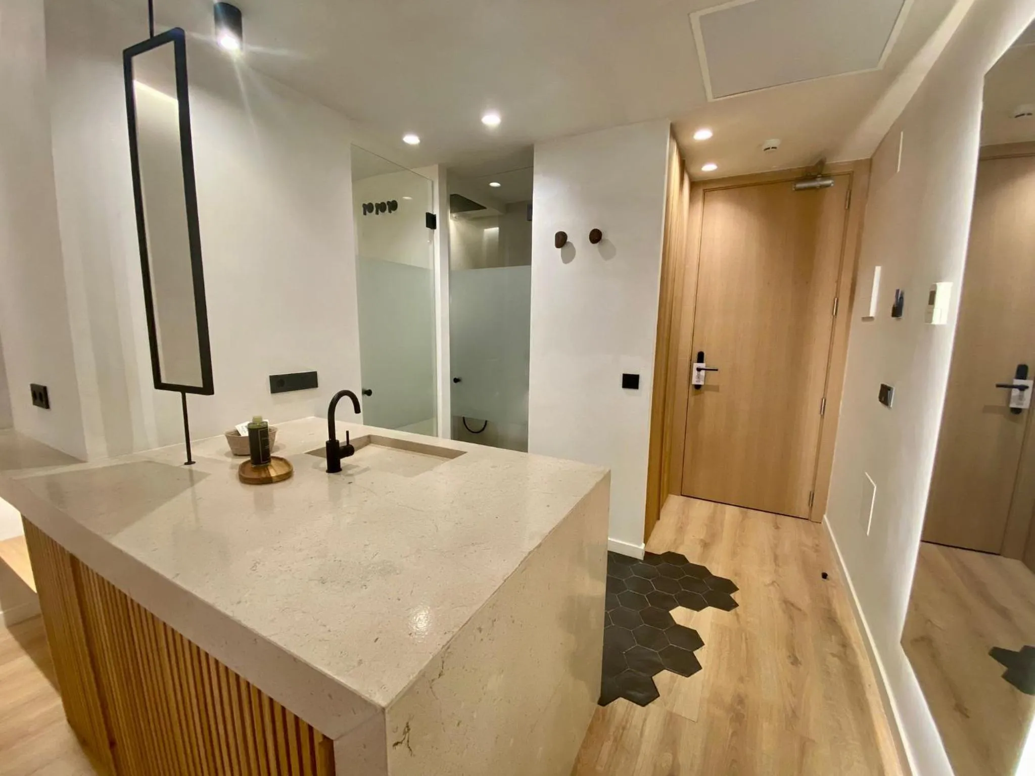 Shower in S´Estancia Suites