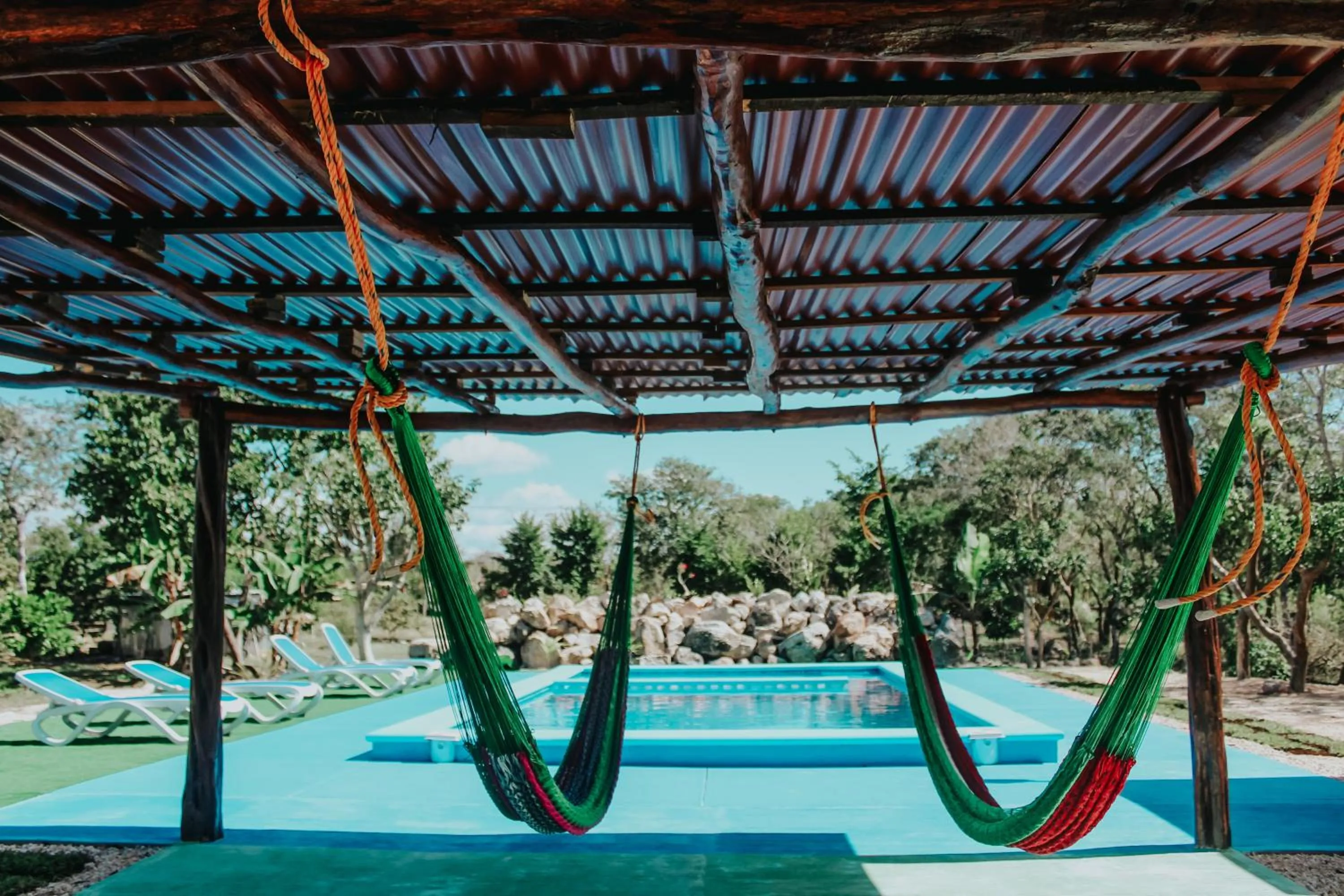 Swimming pool in Ecohotel Shalom