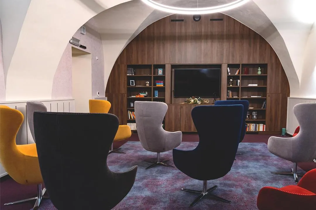Communal lounge/ TV room in Zámek Třešť