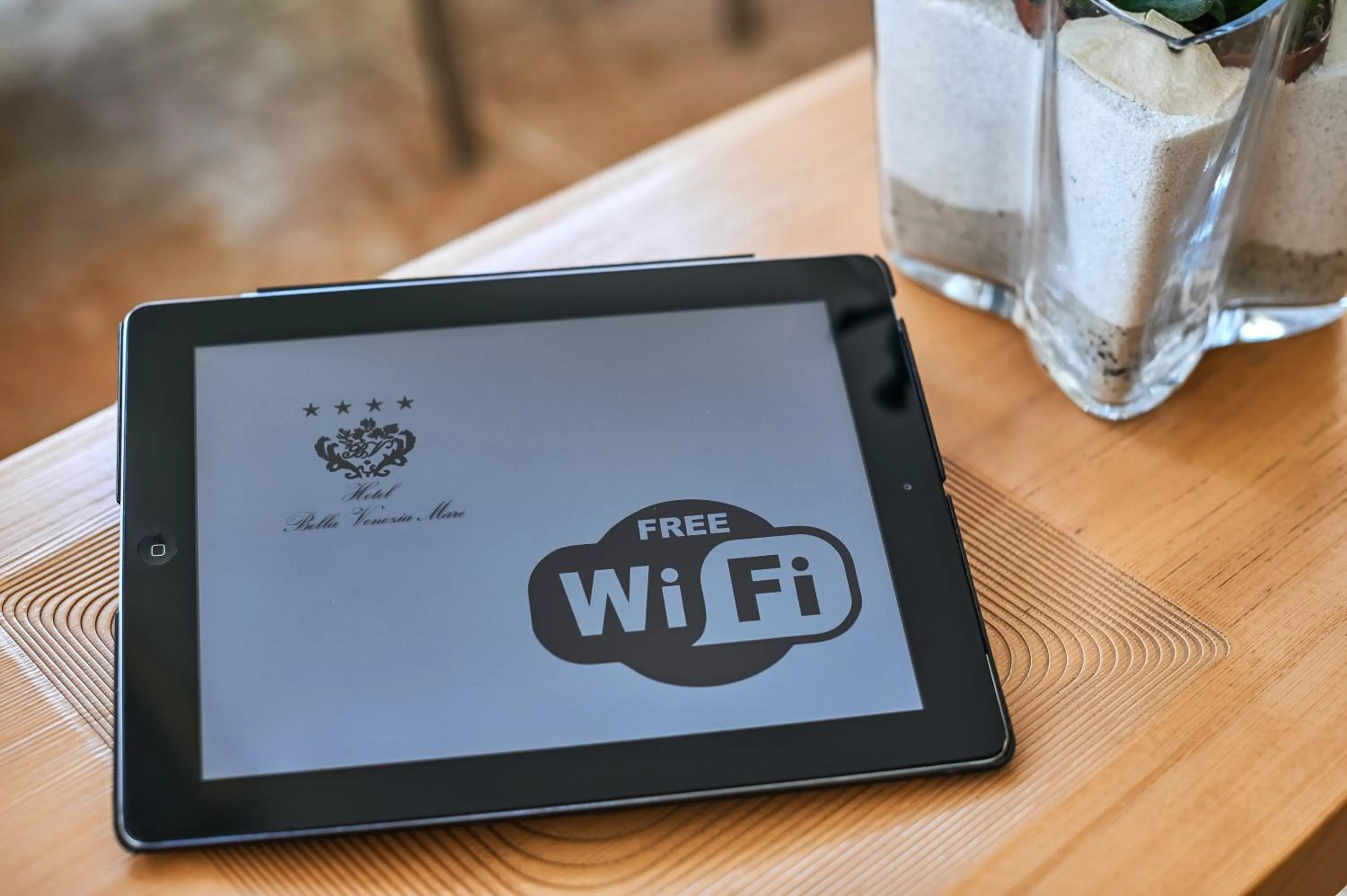 Text overlay in Hotel Bella Venezia Mare