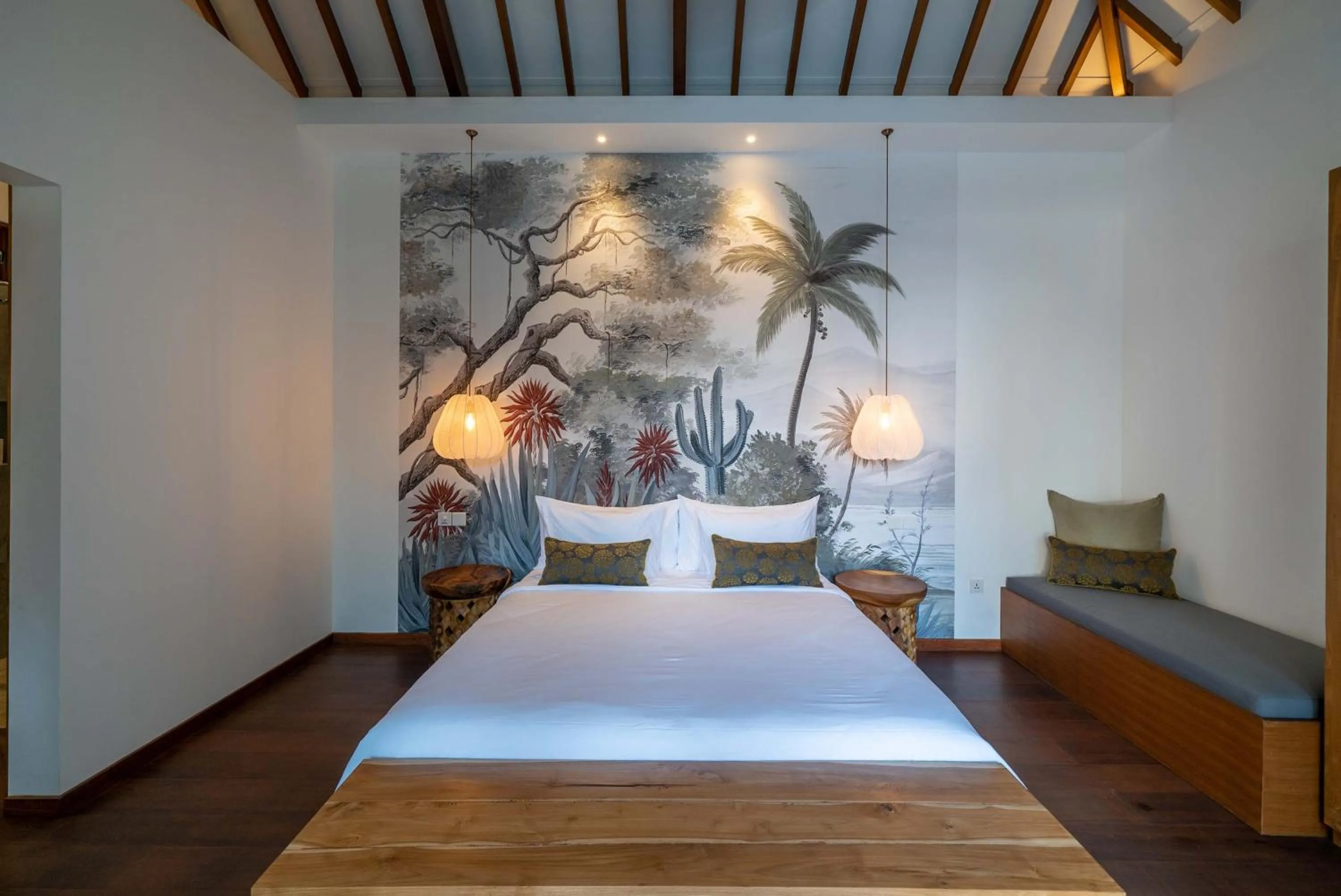 Bed in Villa Nusantara 6 by Alfred in Bali
