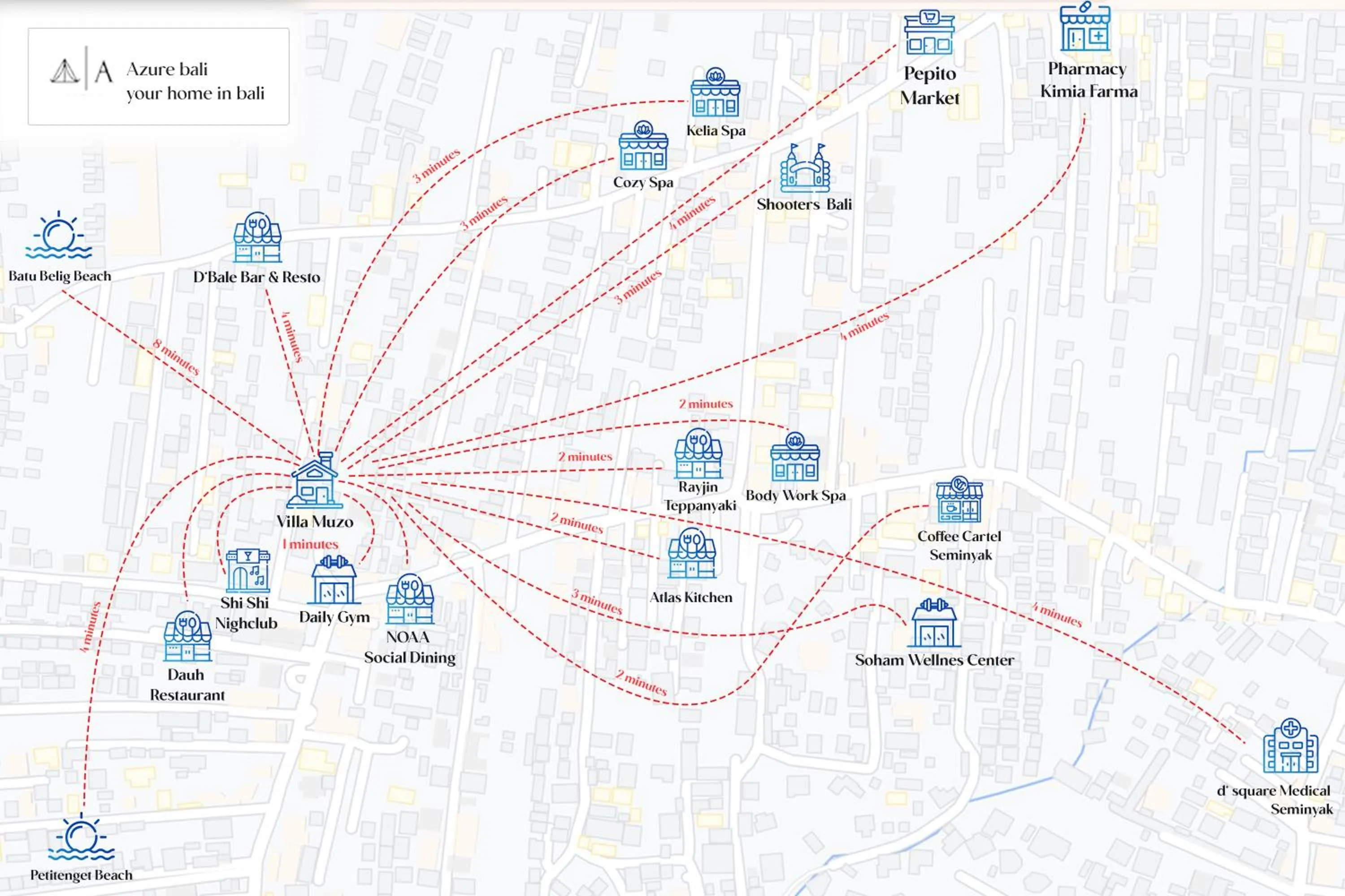 Restaurant/places to eat in Luxurious 3BR Villa Muzo with Pool by OriVista near W