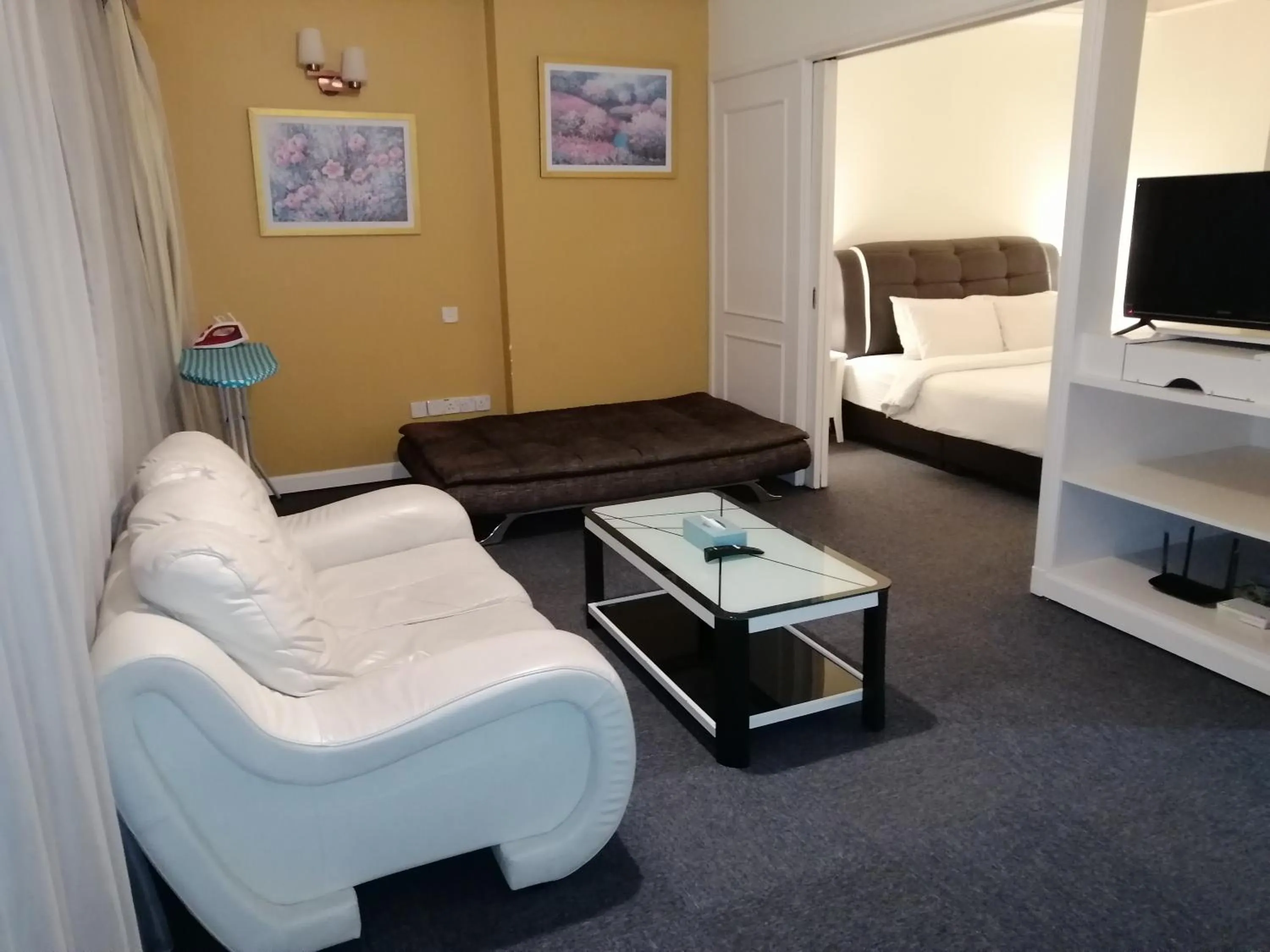 Living room in Kl landmark apartment at berjay Times square