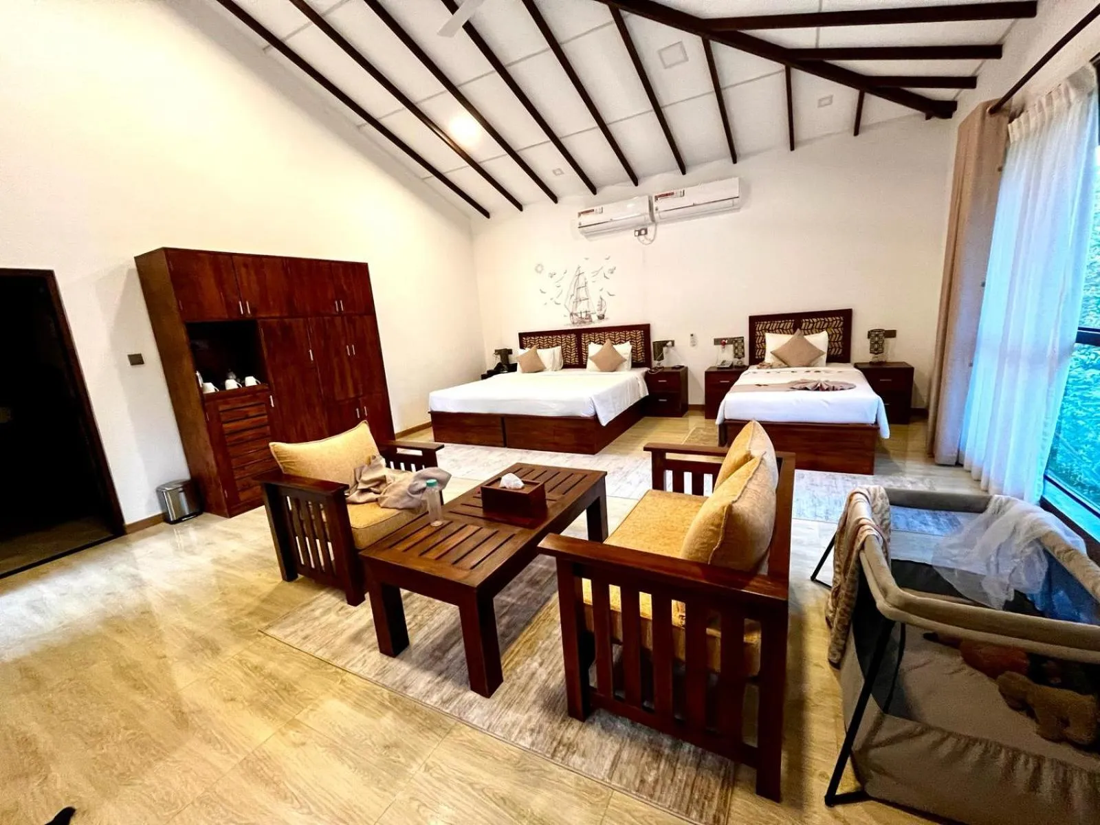 Bed in Sigiriya Cashew Palace Resort