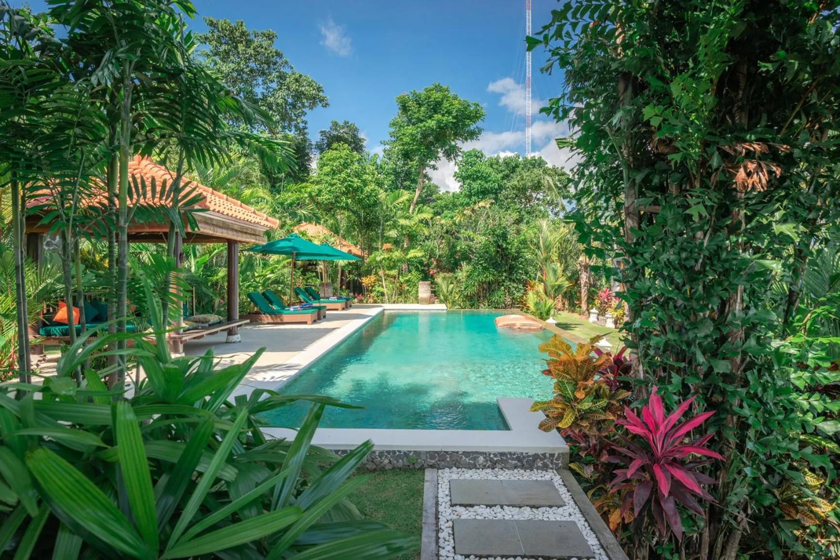 Pool view in Villa Mata Hari