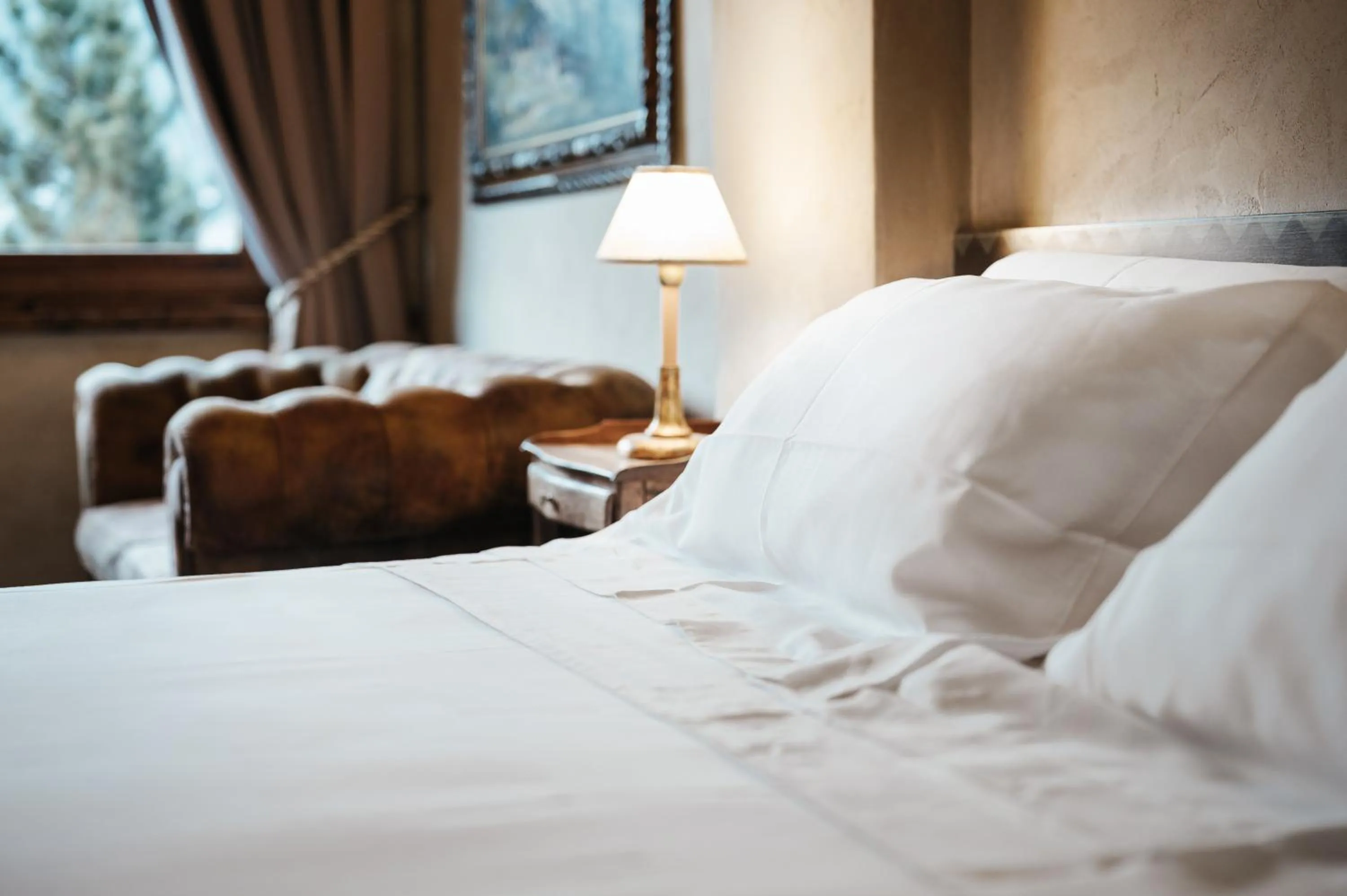 Decorative detail, Bed in Relais Mont Blanc Hotel & Spa