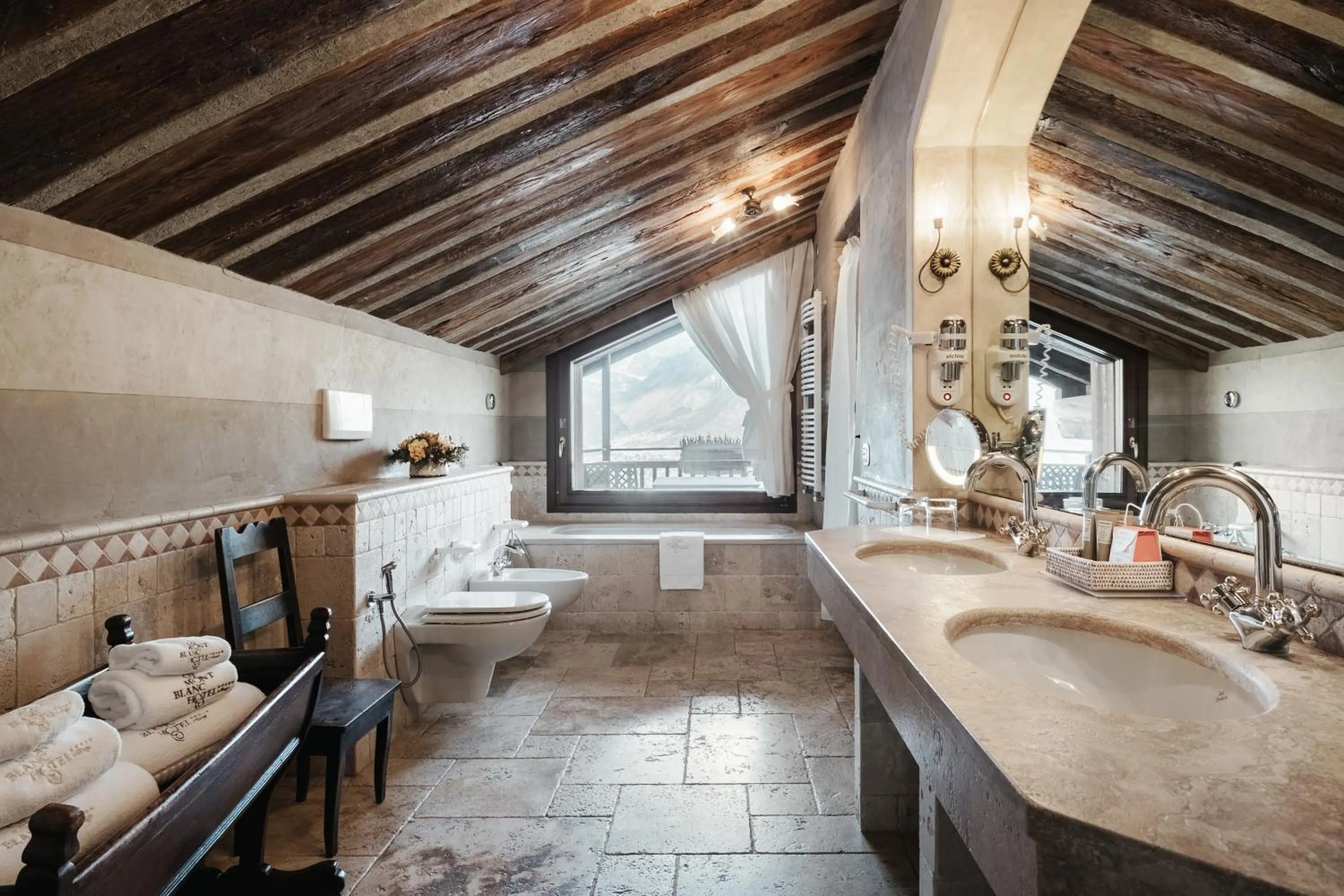 Bathroom in Relais Mont Blanc Hotel & Spa