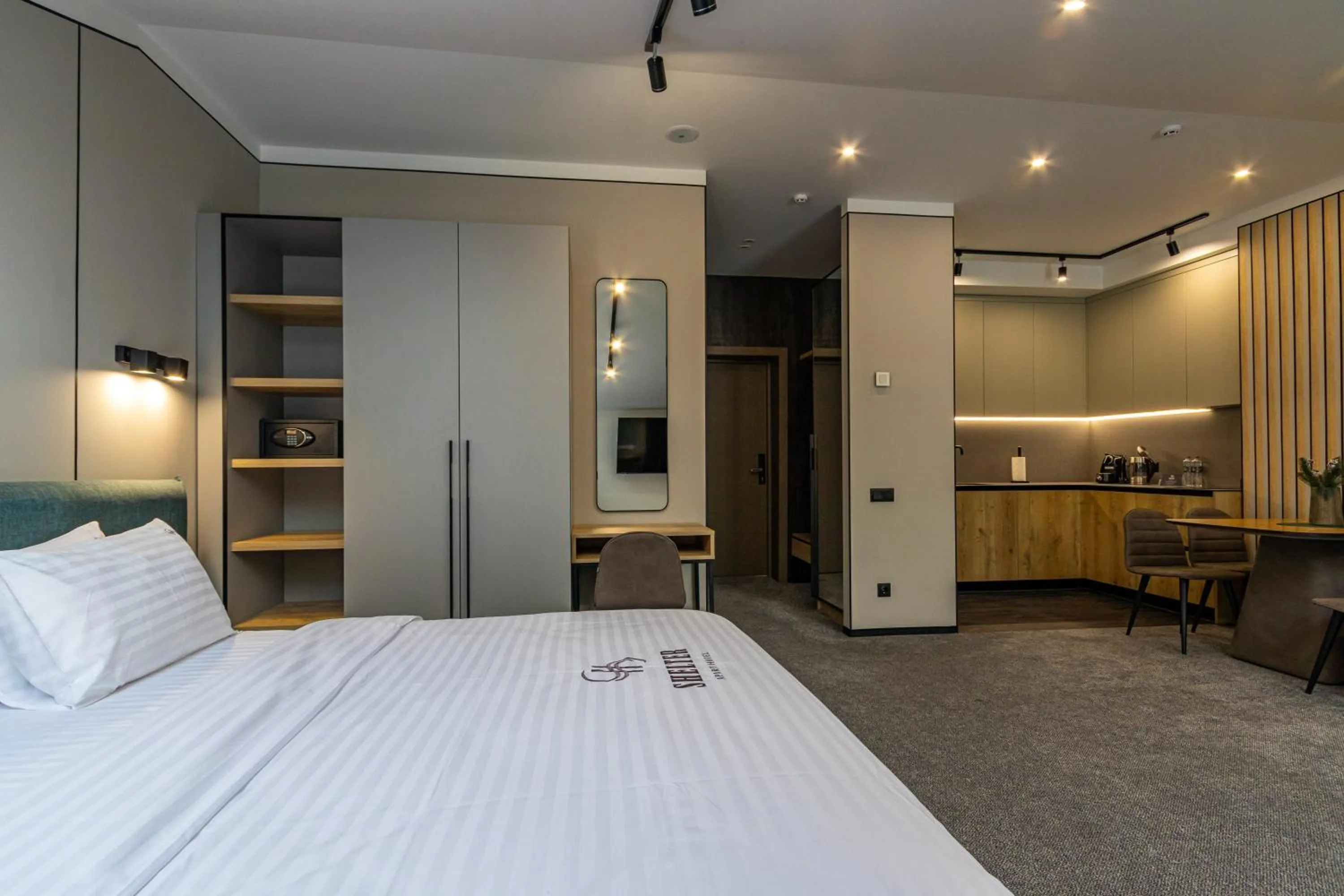 Bed in Shelter Apart Hotel