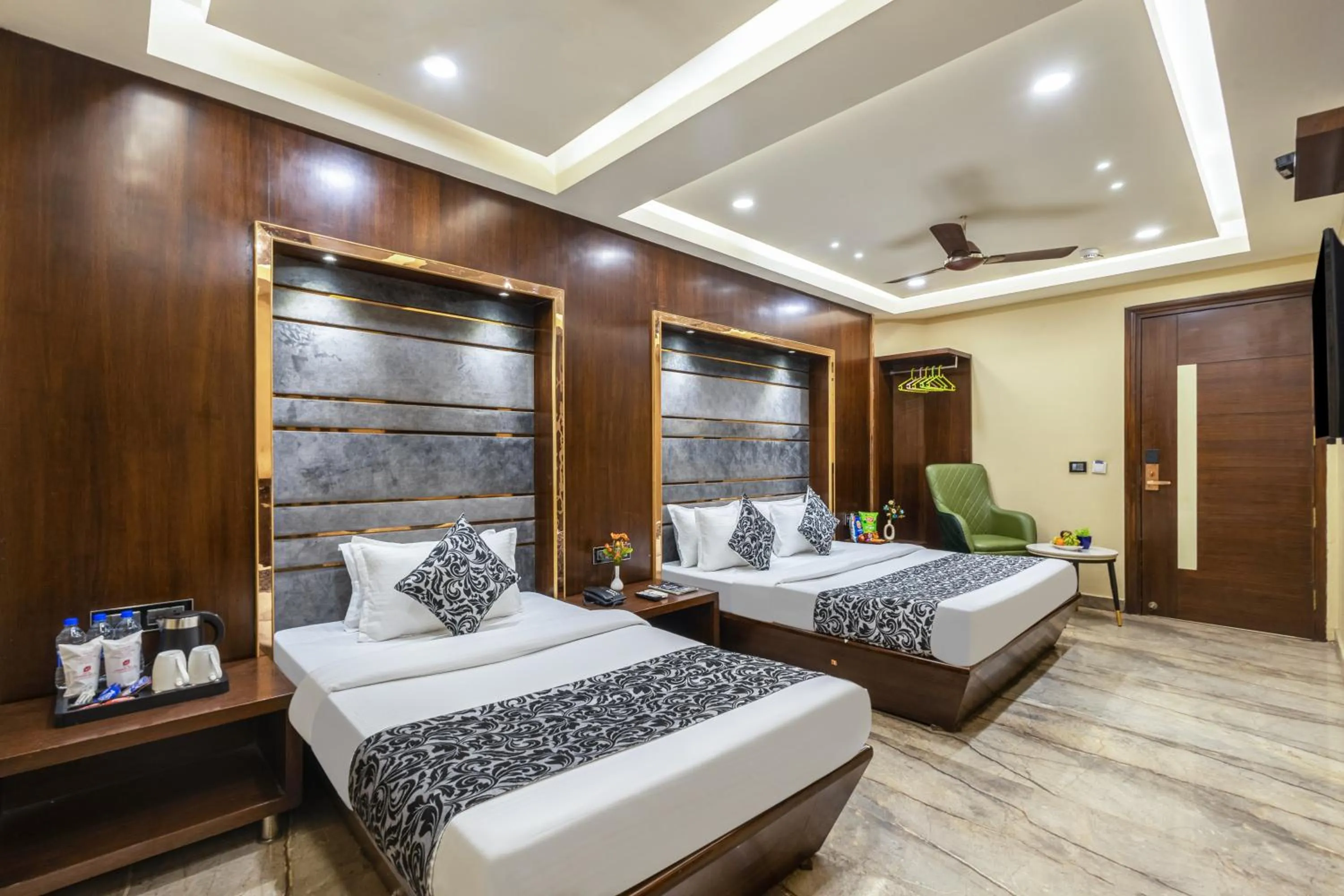 Photo of the whole room, Bed in The Vanson Delite "Newly Rebuilt 2026" - Near New Delhi Station & Connaught Place