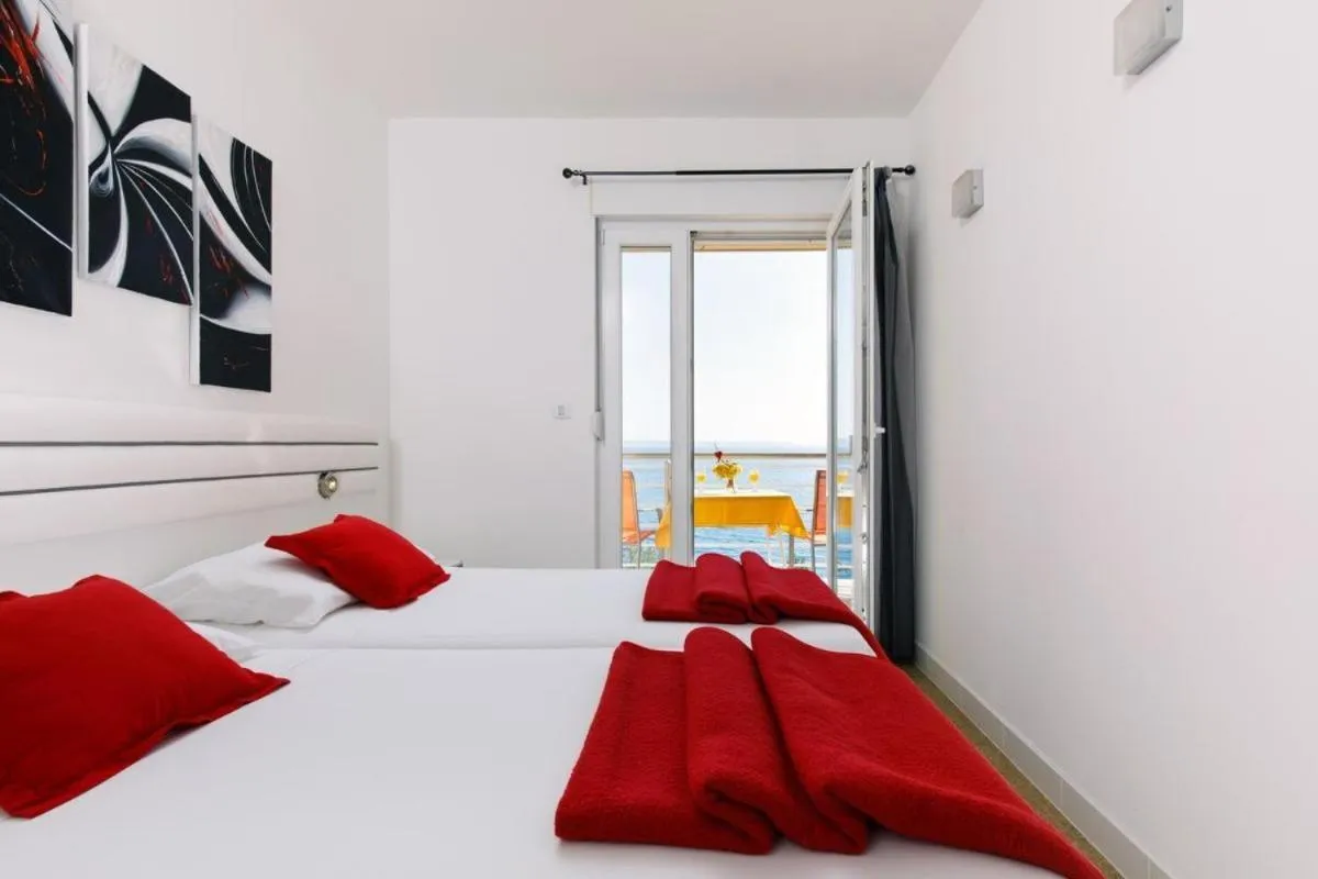 Bedroom, Bed in Nice apartment with a sea view