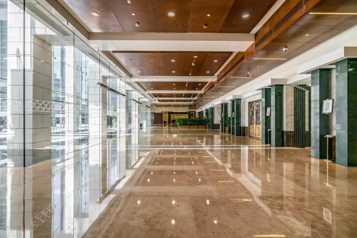 Lobby or reception in Silkhaus comfy DIFC studio with Burj Khalifa view