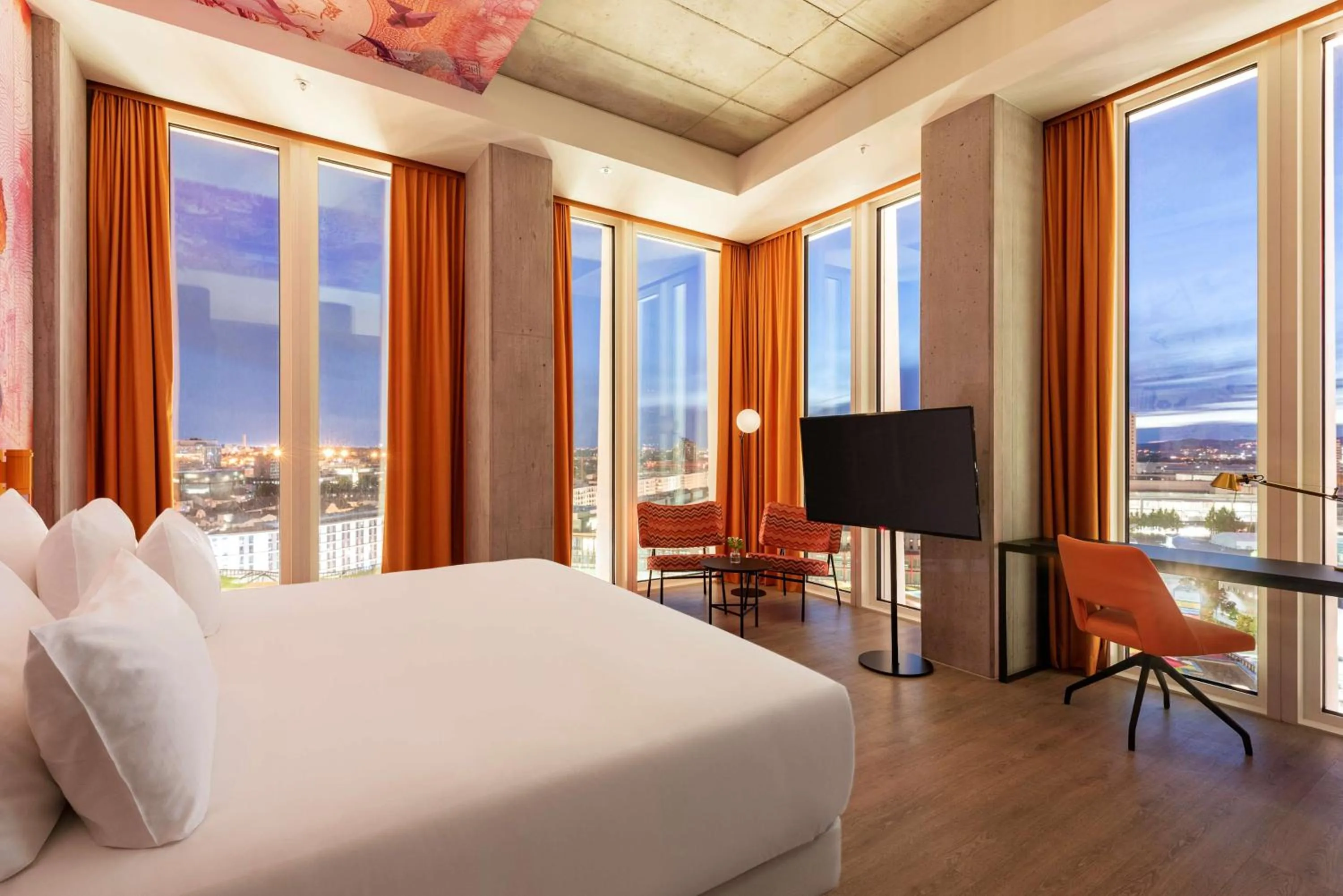 Bedroom, Bed in nhow Frankfurt