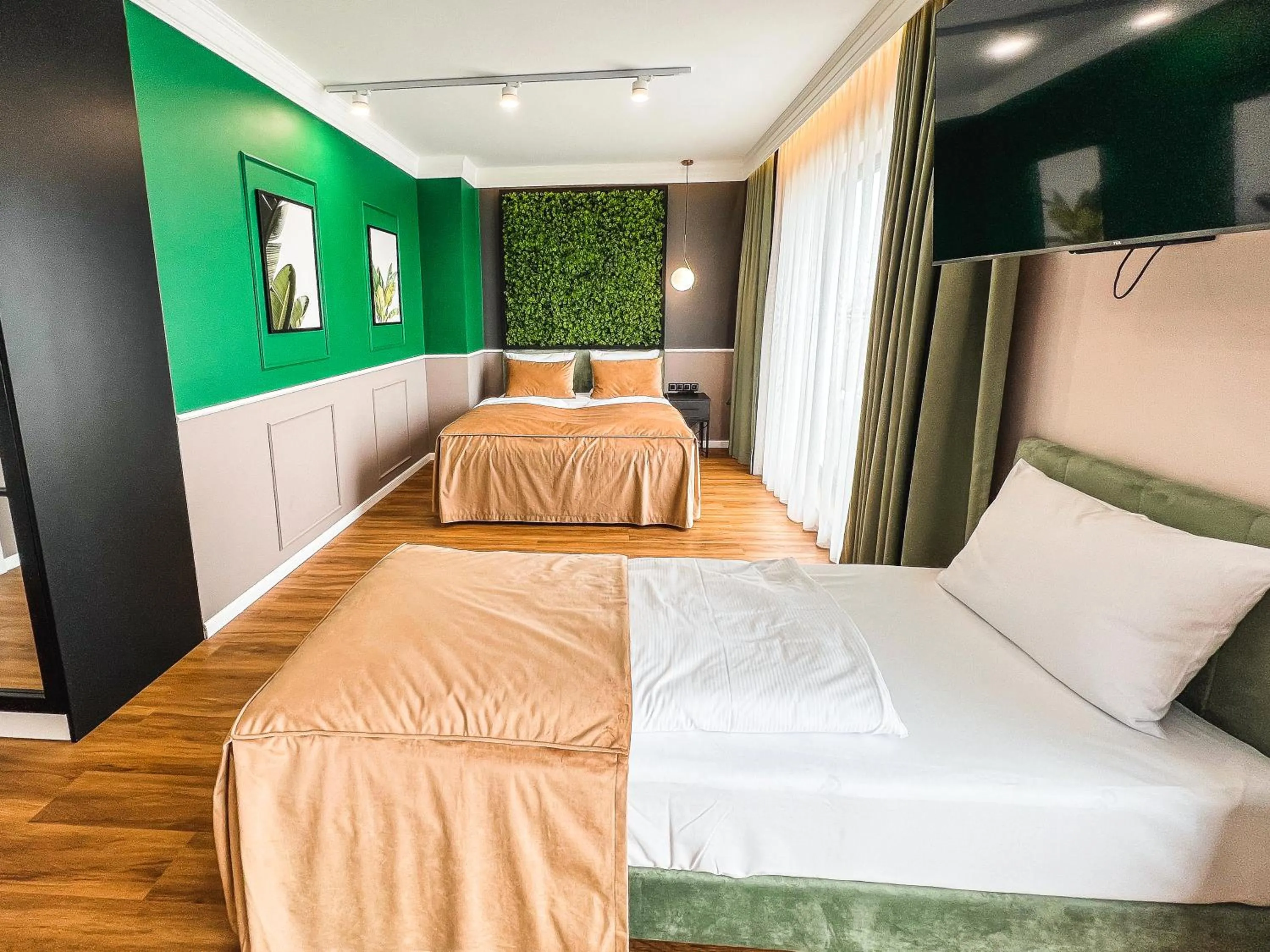 Bedroom, Bed in Aparthotel Green Concrete - ekologiczne apartamenty premium ze strefą Wellness