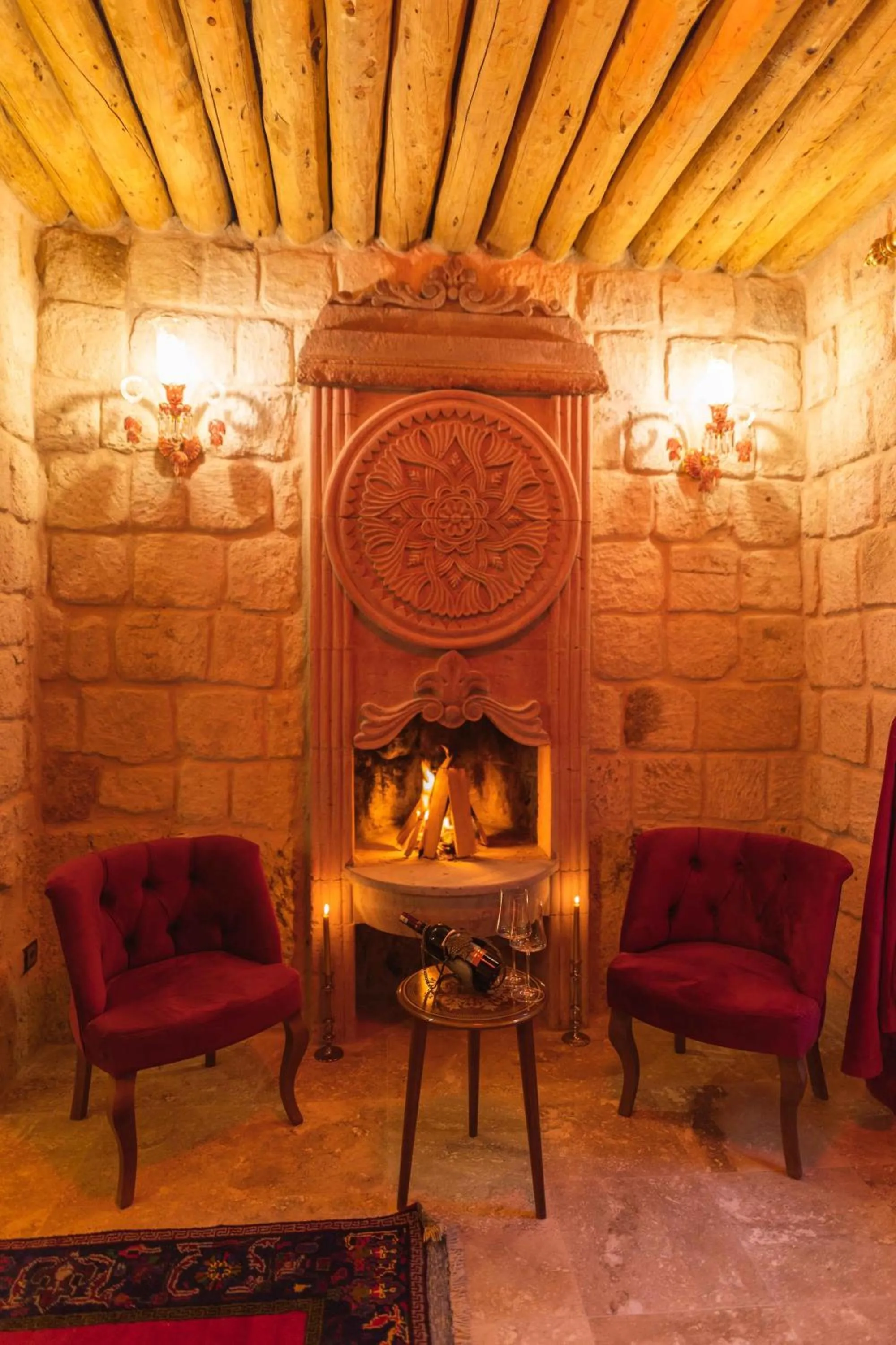 Living room in Solo Cave Suites