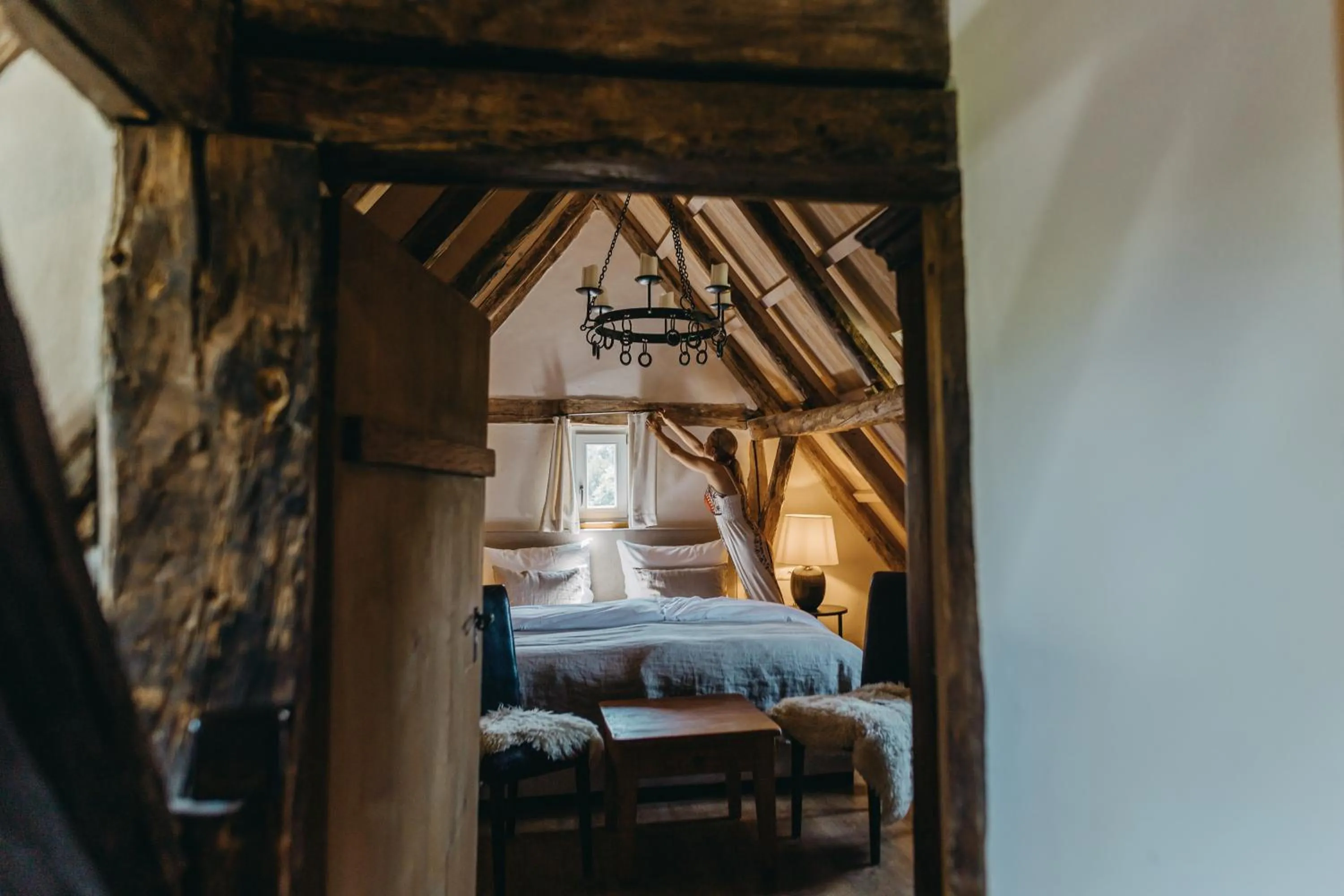 Bed in Naturhotel Die Maise
