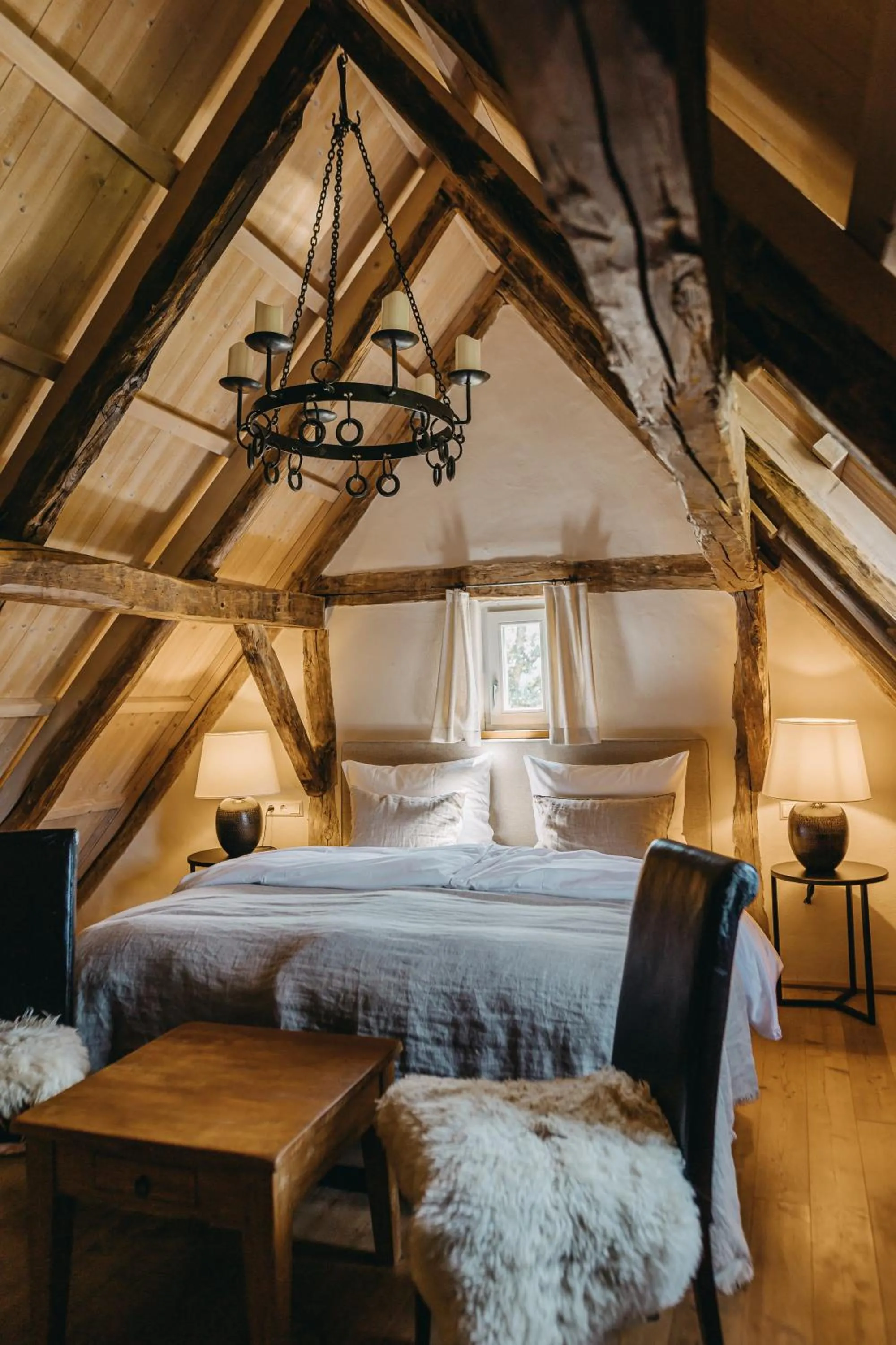 Bed in Naturhotel Die Maise