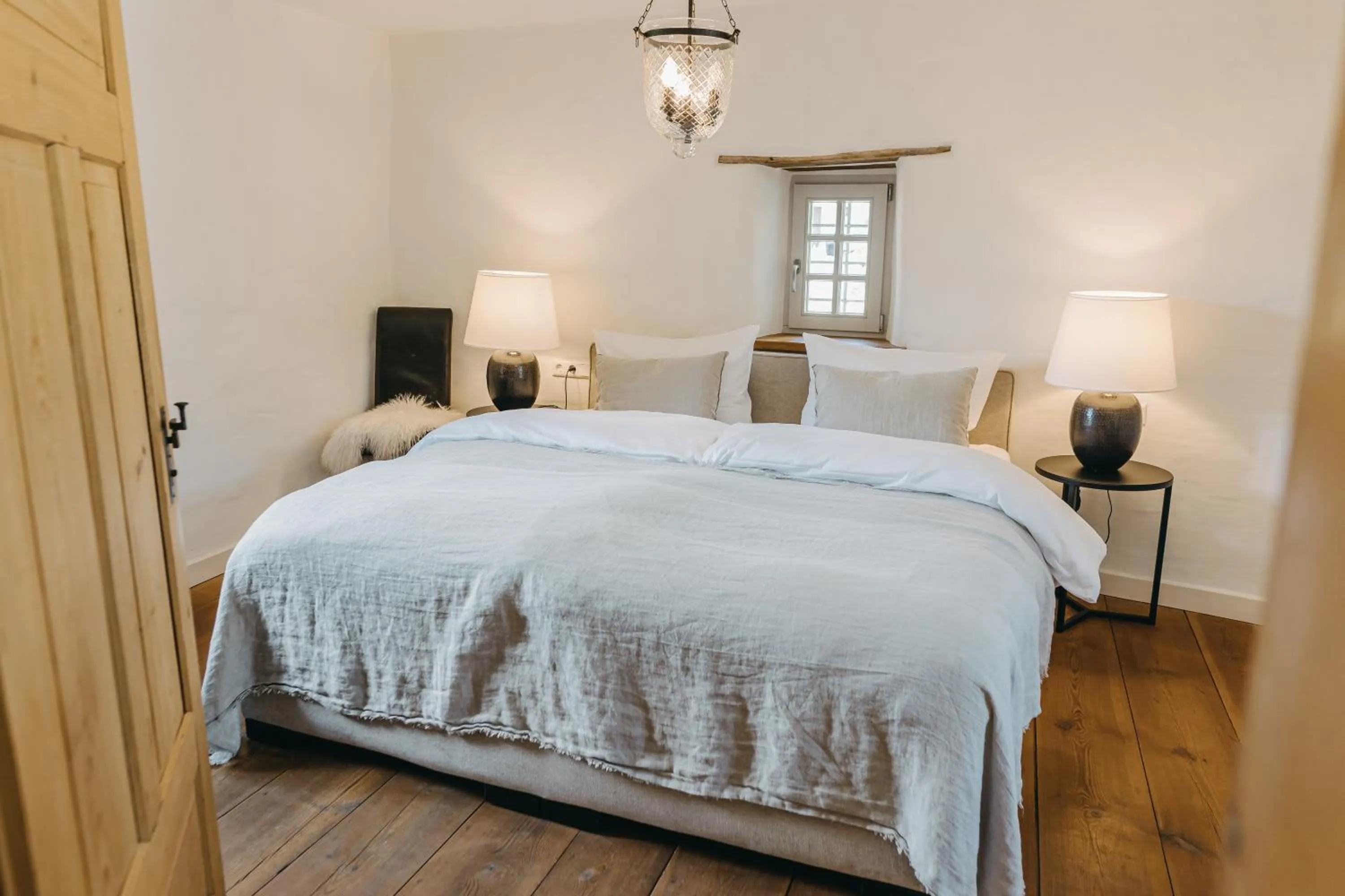 Bed in Naturhotel Die Maise