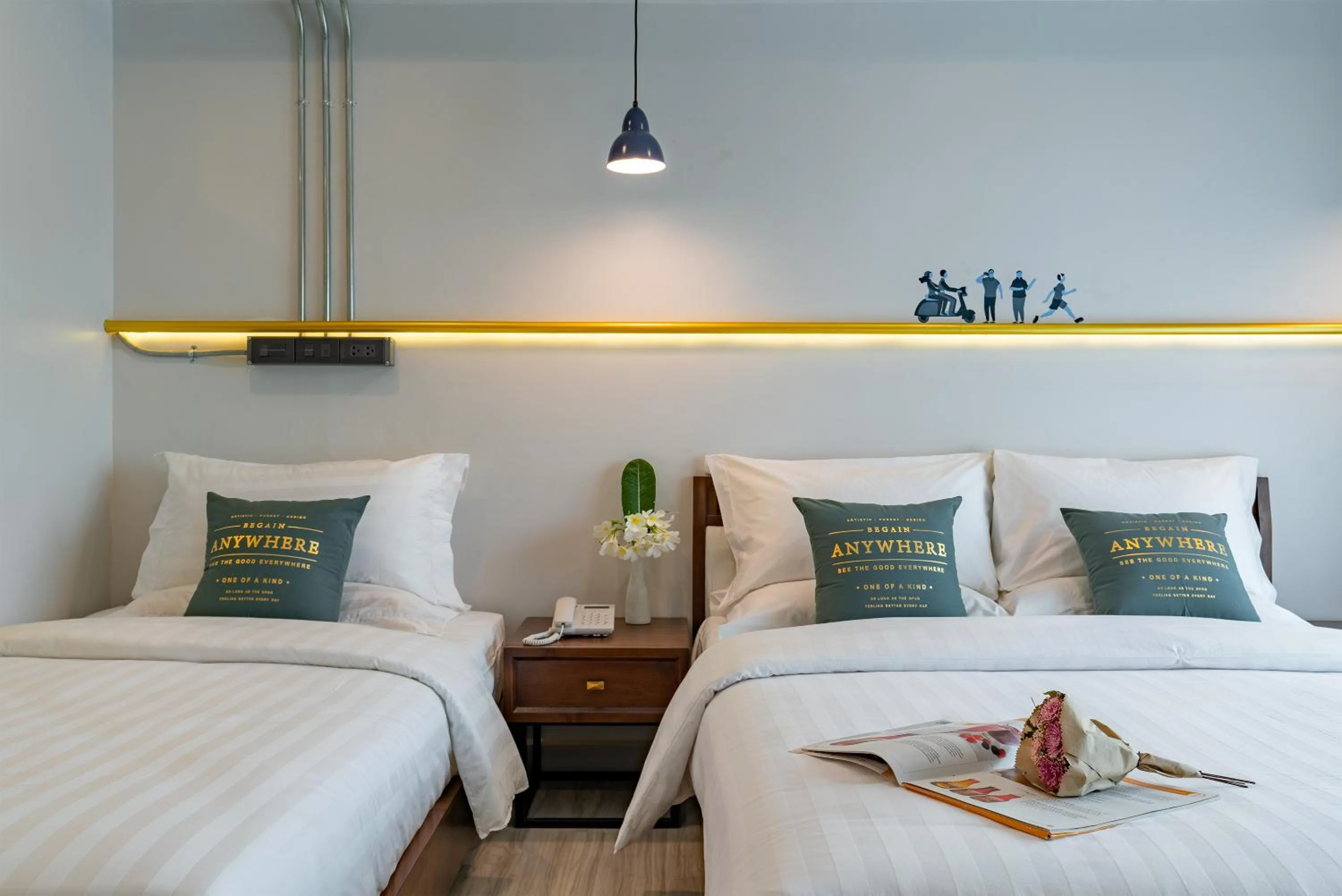 Decorative detail, Bed in Momo Hotel