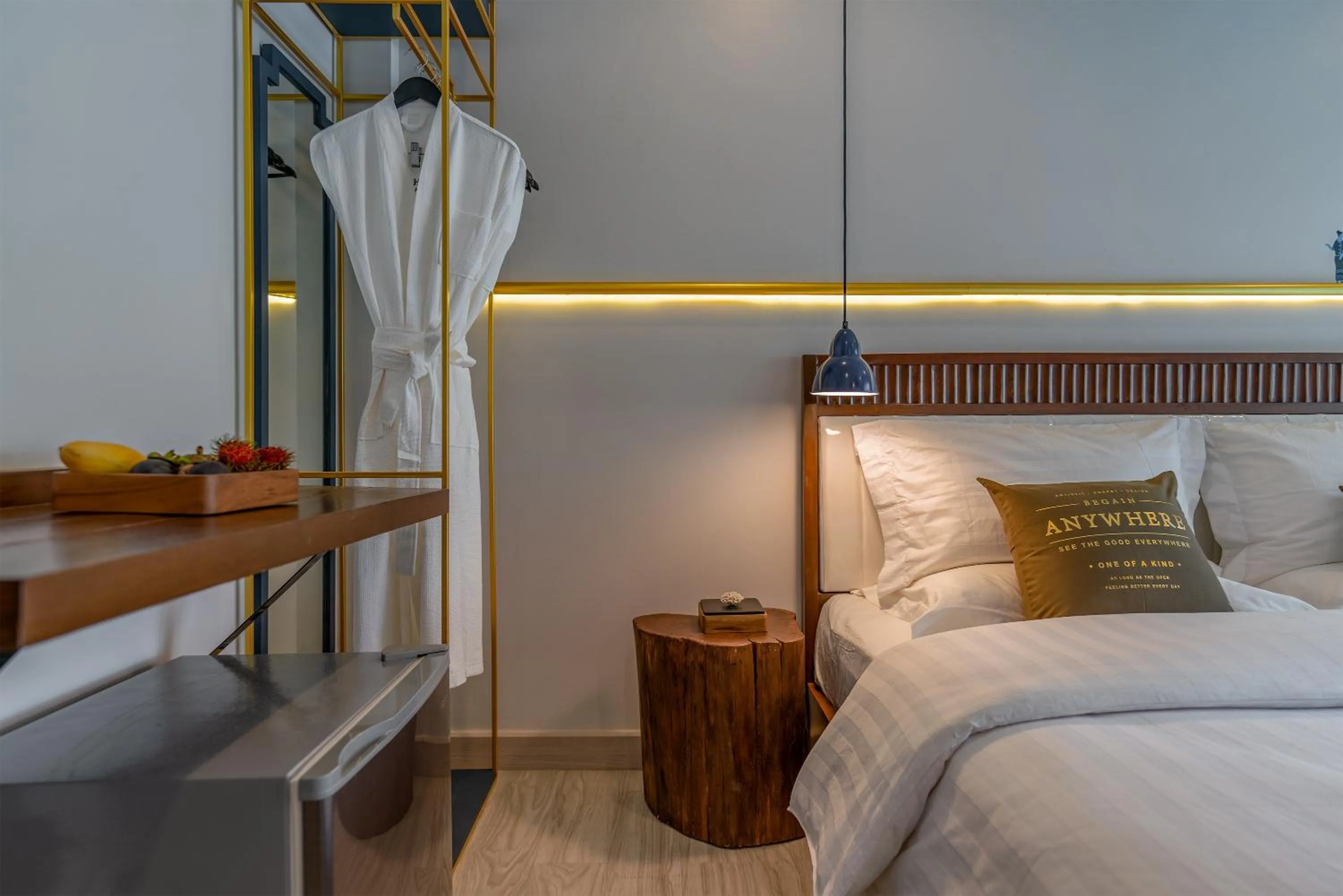 Decorative detail, Bed in Momo Hotel