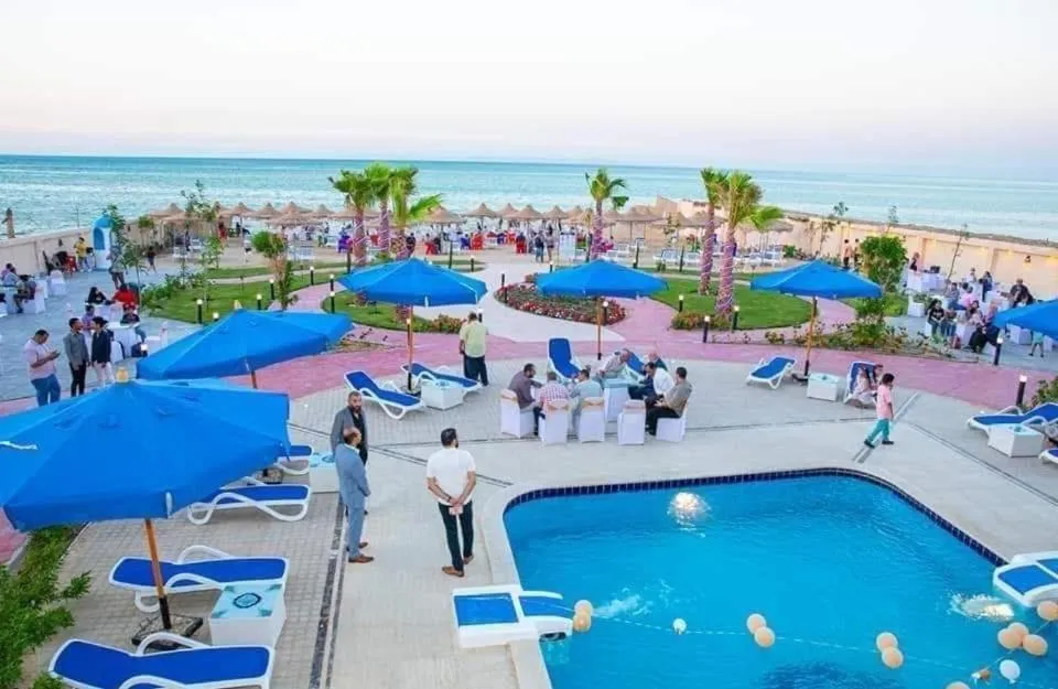 People in Casablanca Beach Hurgada