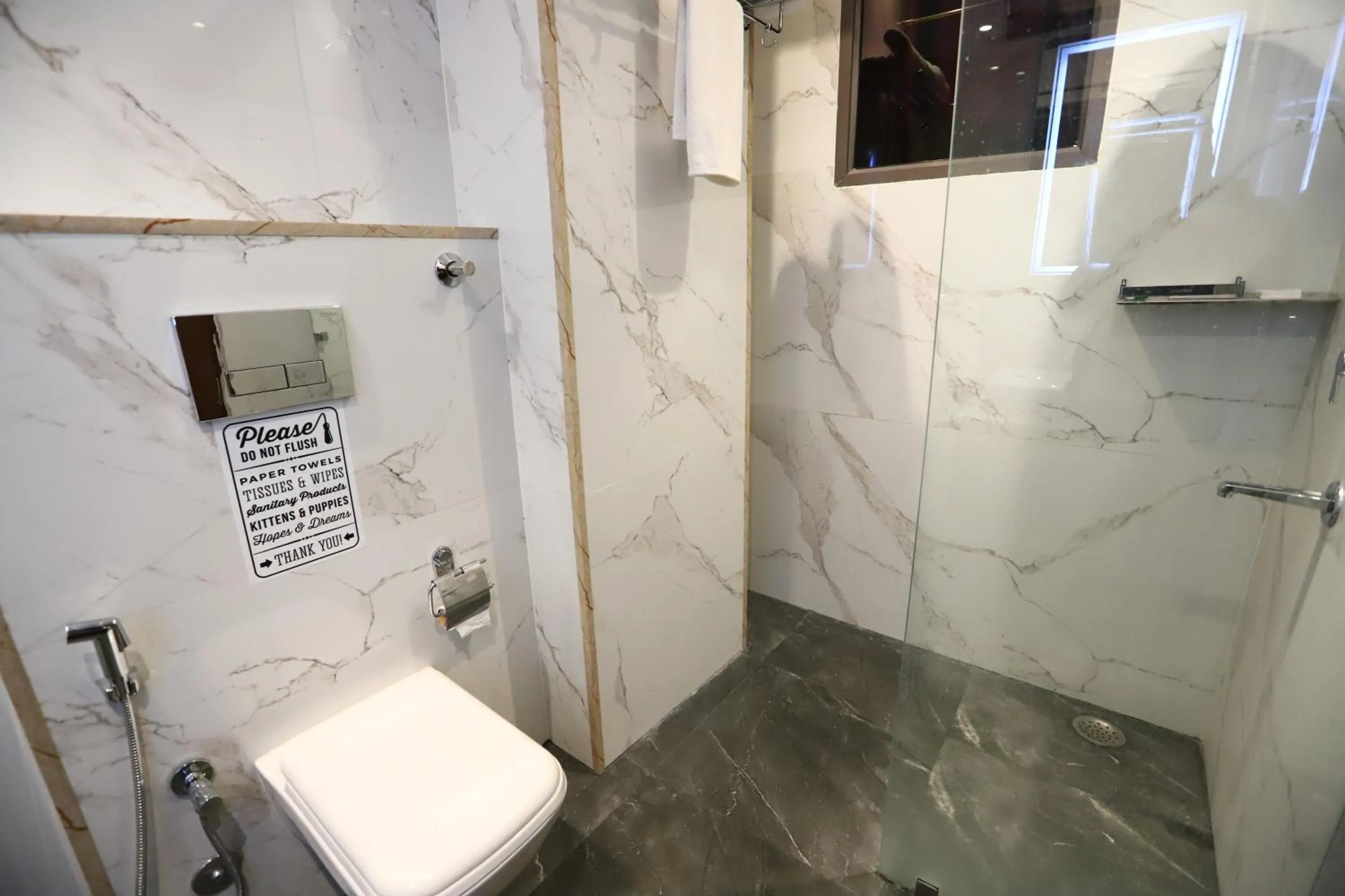 Bathroom in Sanca International Hotel in Patel Nagar Delhi