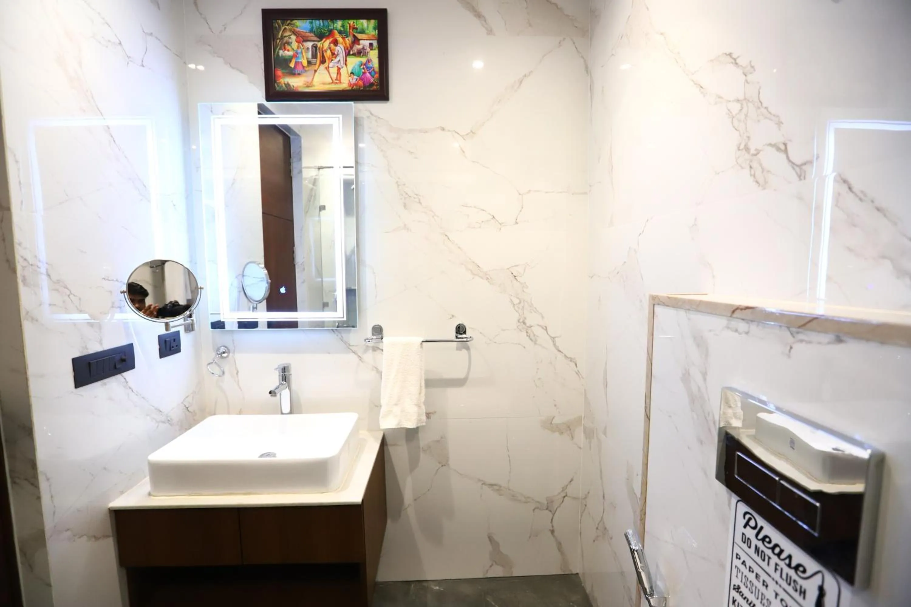 Bathroom in Sanca International Hotel in Patel Nagar Delhi