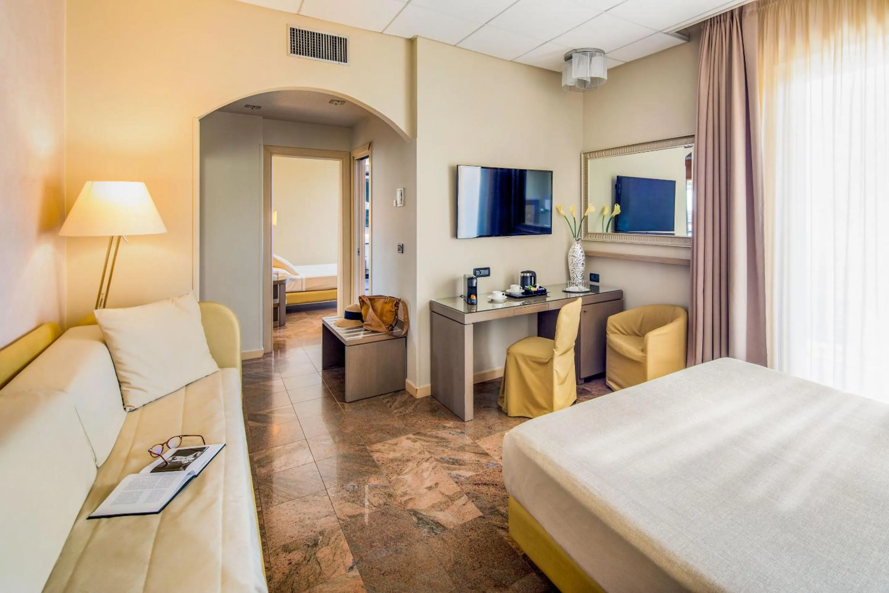 Bed in Hotel Torino Wellness & Spa