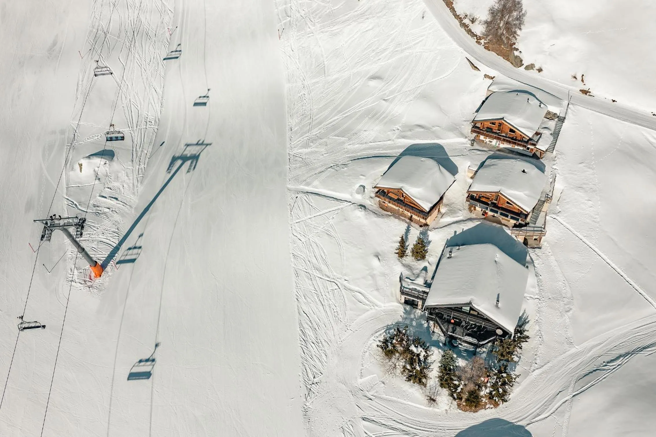 Bird's eye view in Lauchernalp Resort Residences