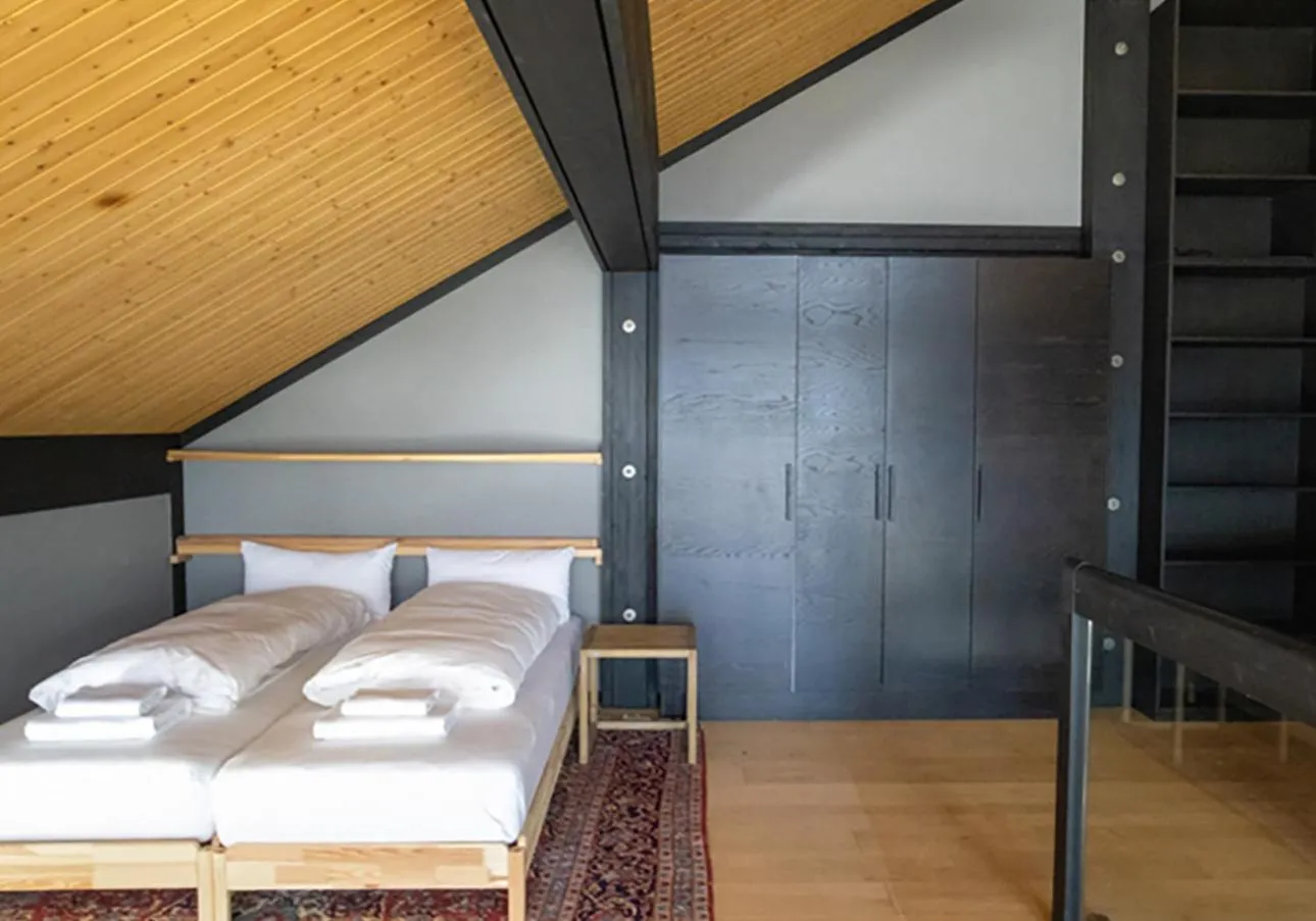 Bed in Lauchernalp Resort Residences