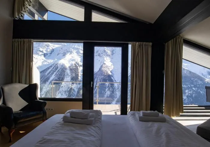 Bed in Lauchernalp Resort Residences