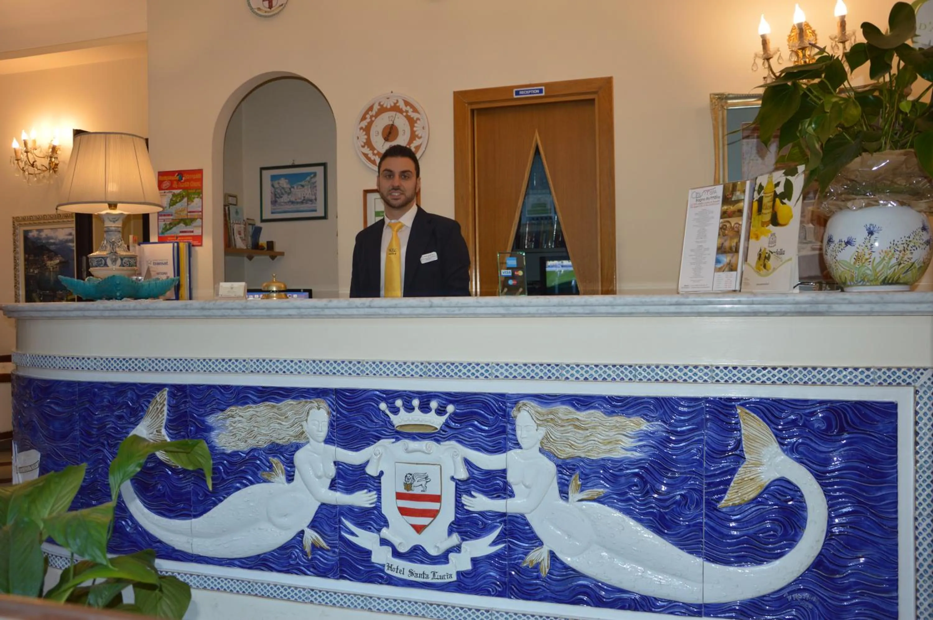 Lobby or reception in Hotel Santa Lucia